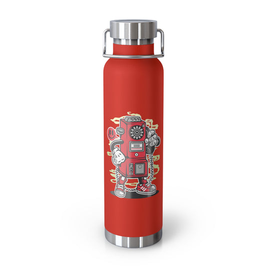 22oz Copper Insulated Water Bottle with Cartoon Design - CV92