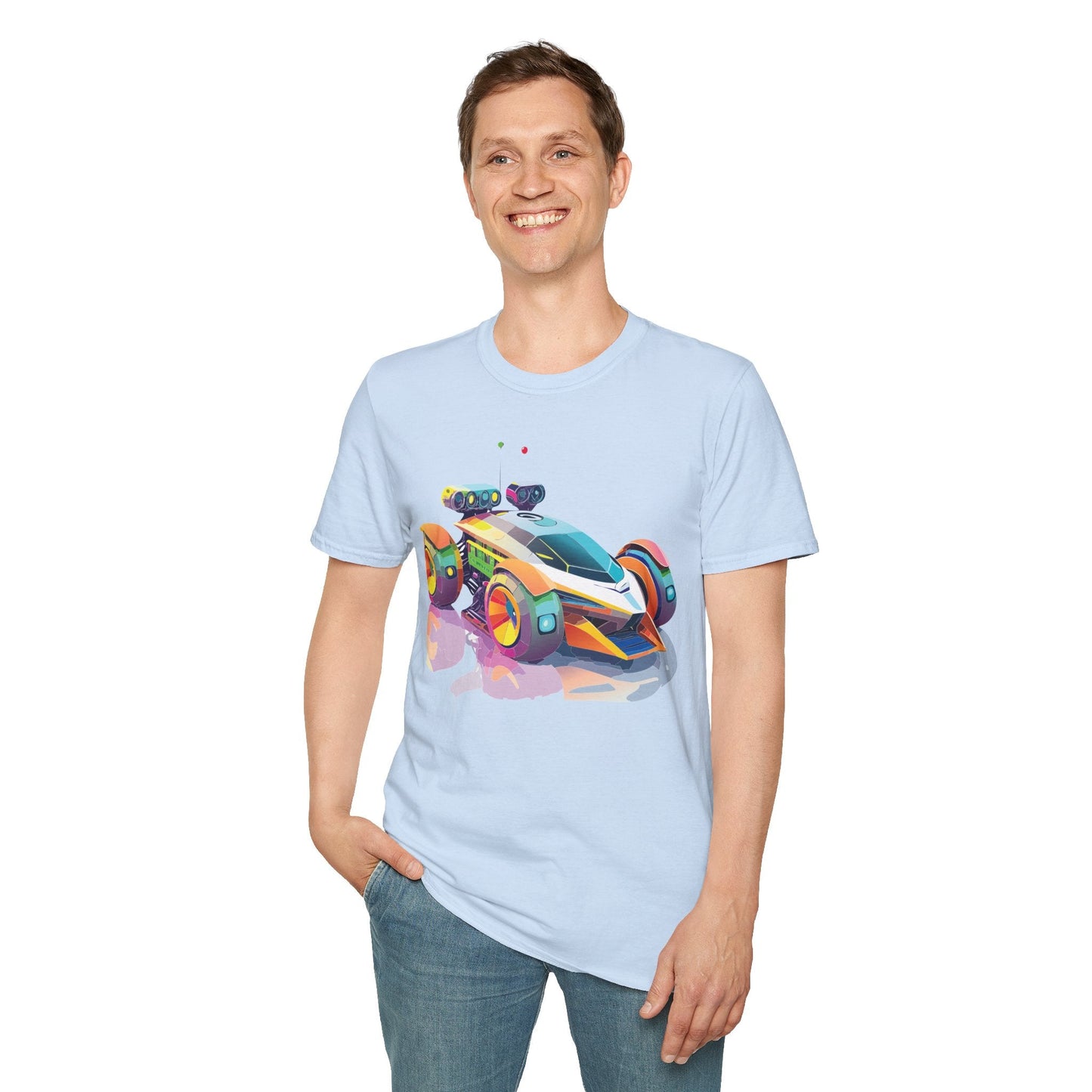 Car T Shirt Unisex Softstyle Tee With Cars Art Design Hot Wheels Edition Premium Cotton