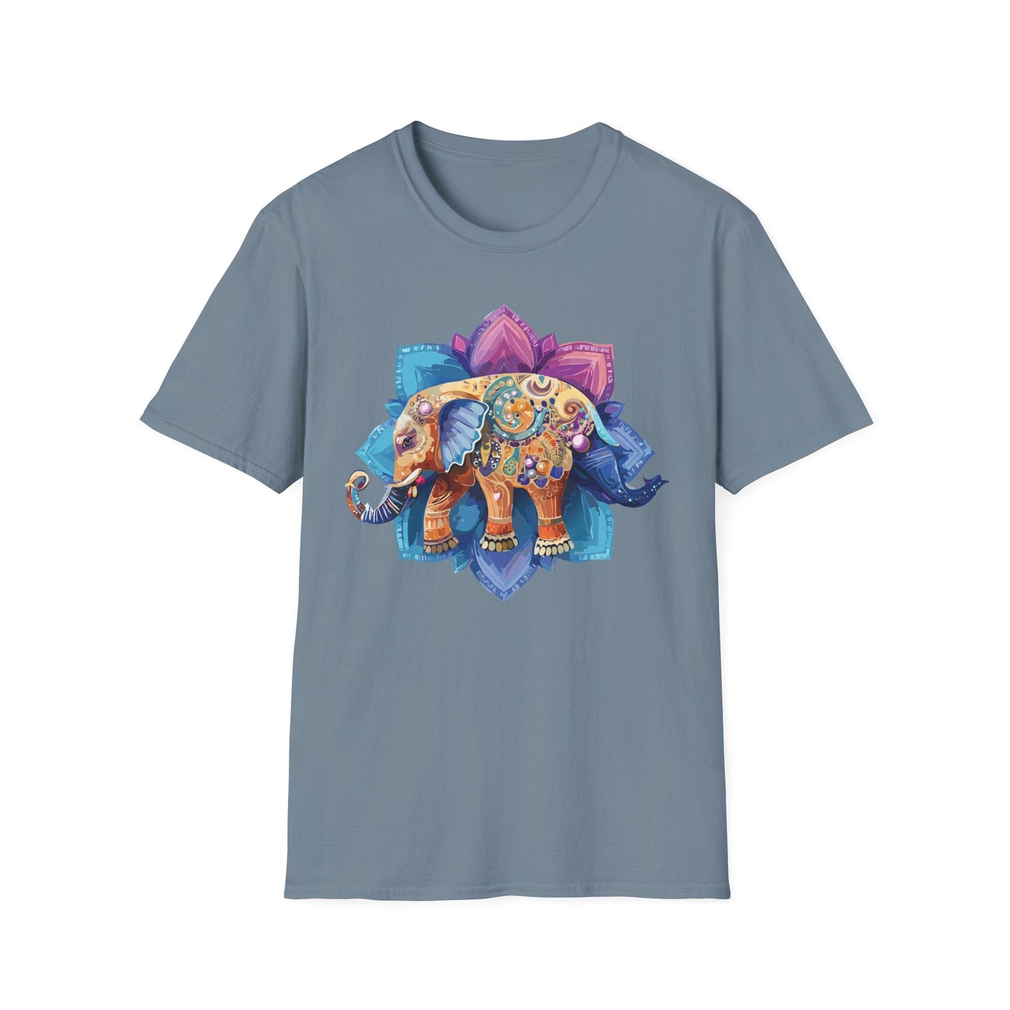Unisex Elephant T Shirt Softstyle Gildan 64000 Cotton Tee For Animal Lovers And Collectors