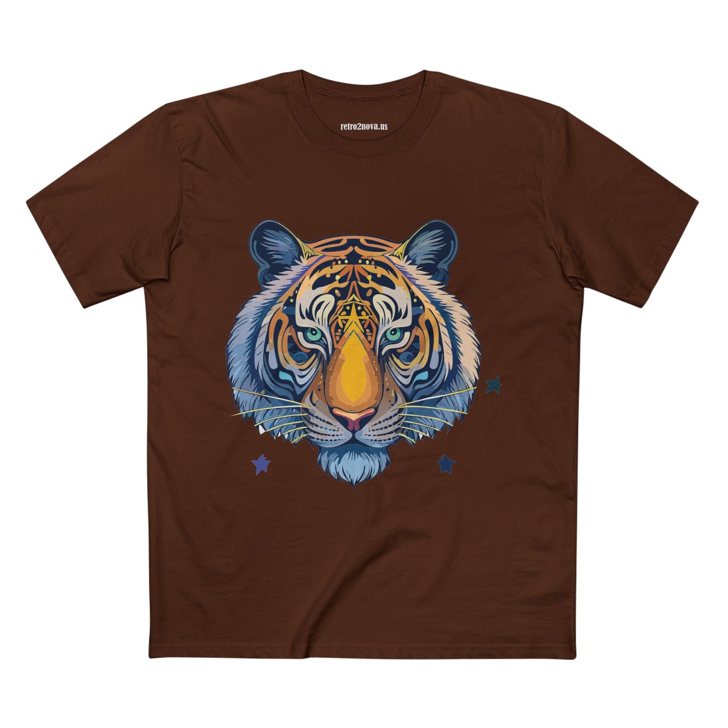 Unisex Tiger Shirt Premium Cotton Staple Tee With Original Art Design From Retro2Nova Art Collection For Everyday Comfort