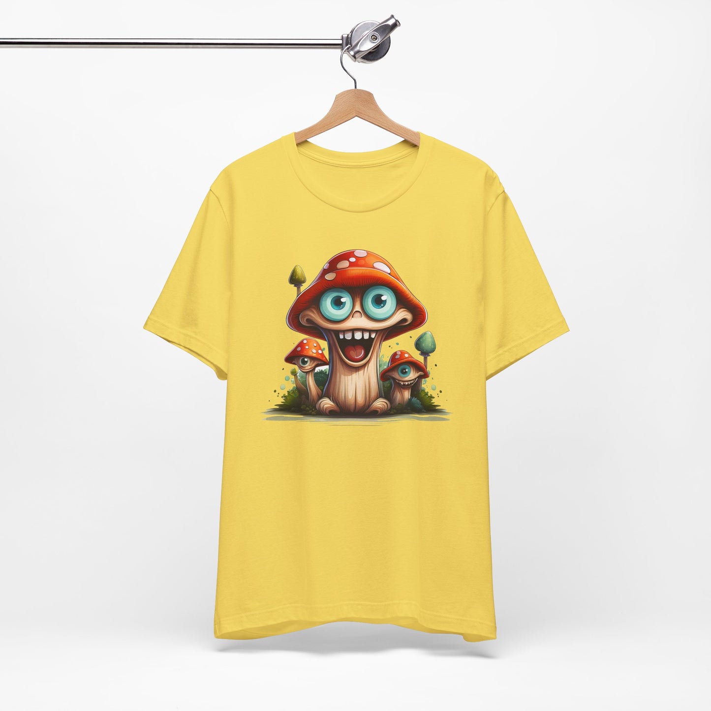 Cute Mushroom Graphic Tee, Fun Cartoon Shirt, Funny Mushroom Shirt, Cute Cartoon Tees, Graphic T-Shirt, Art Design T-Shirt