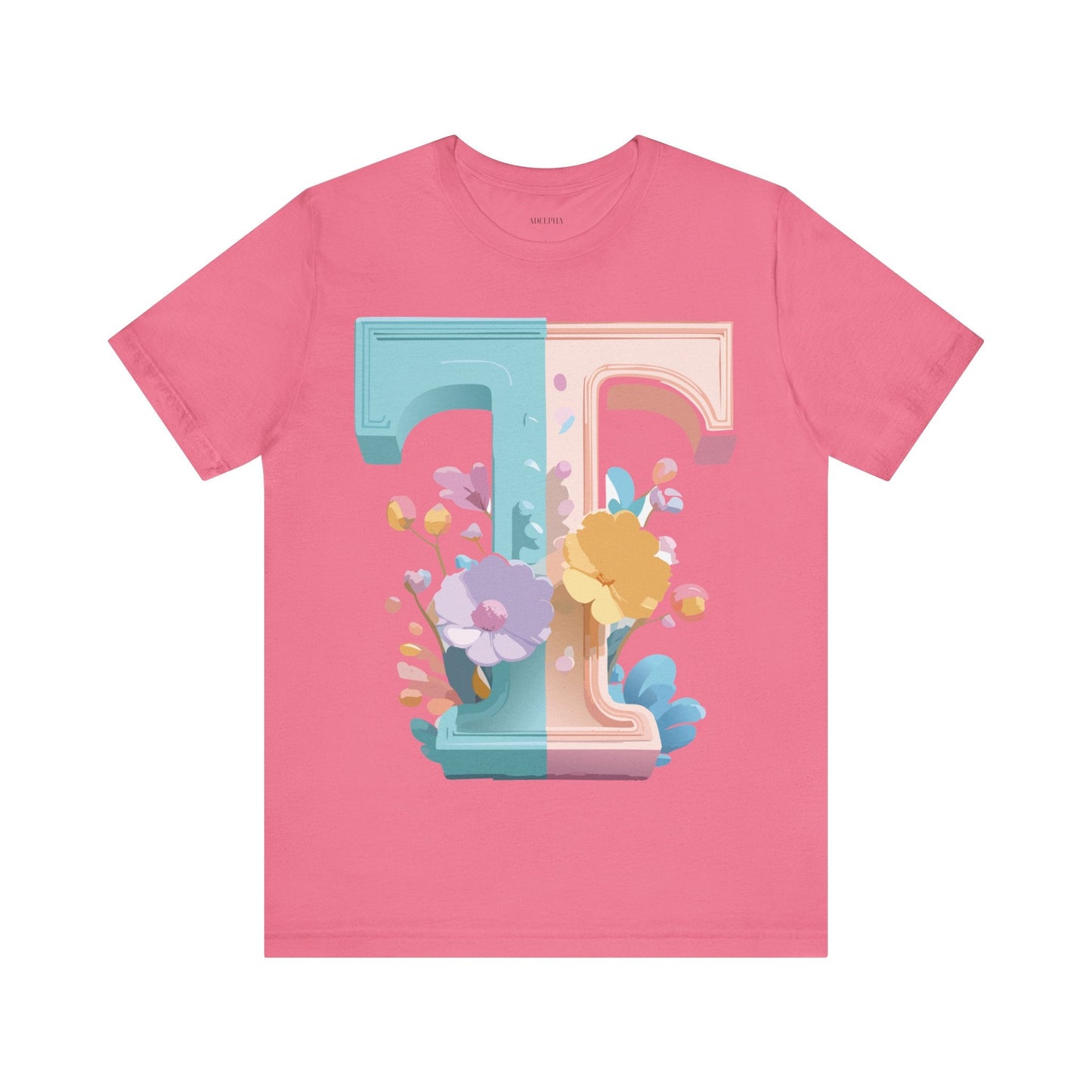 Adelpha Graphic Tee Unisex Short Sleeve Letter Shirt Featuring Vintage Inspired Artwork