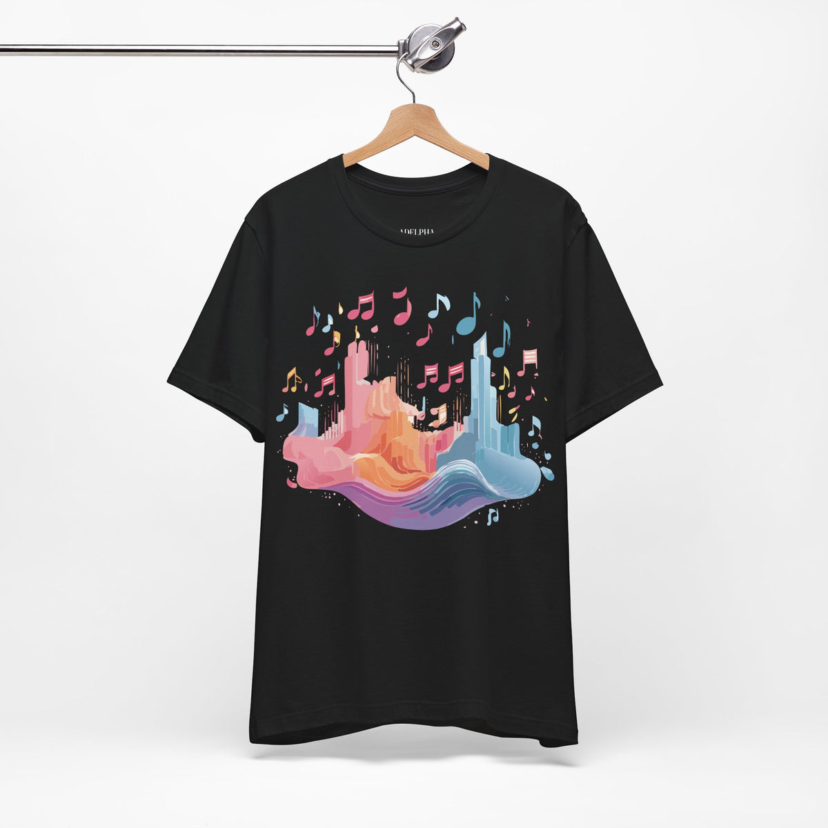 Music Graphic Unisex Cotton Bella+Canvas Tee with Art Design m91