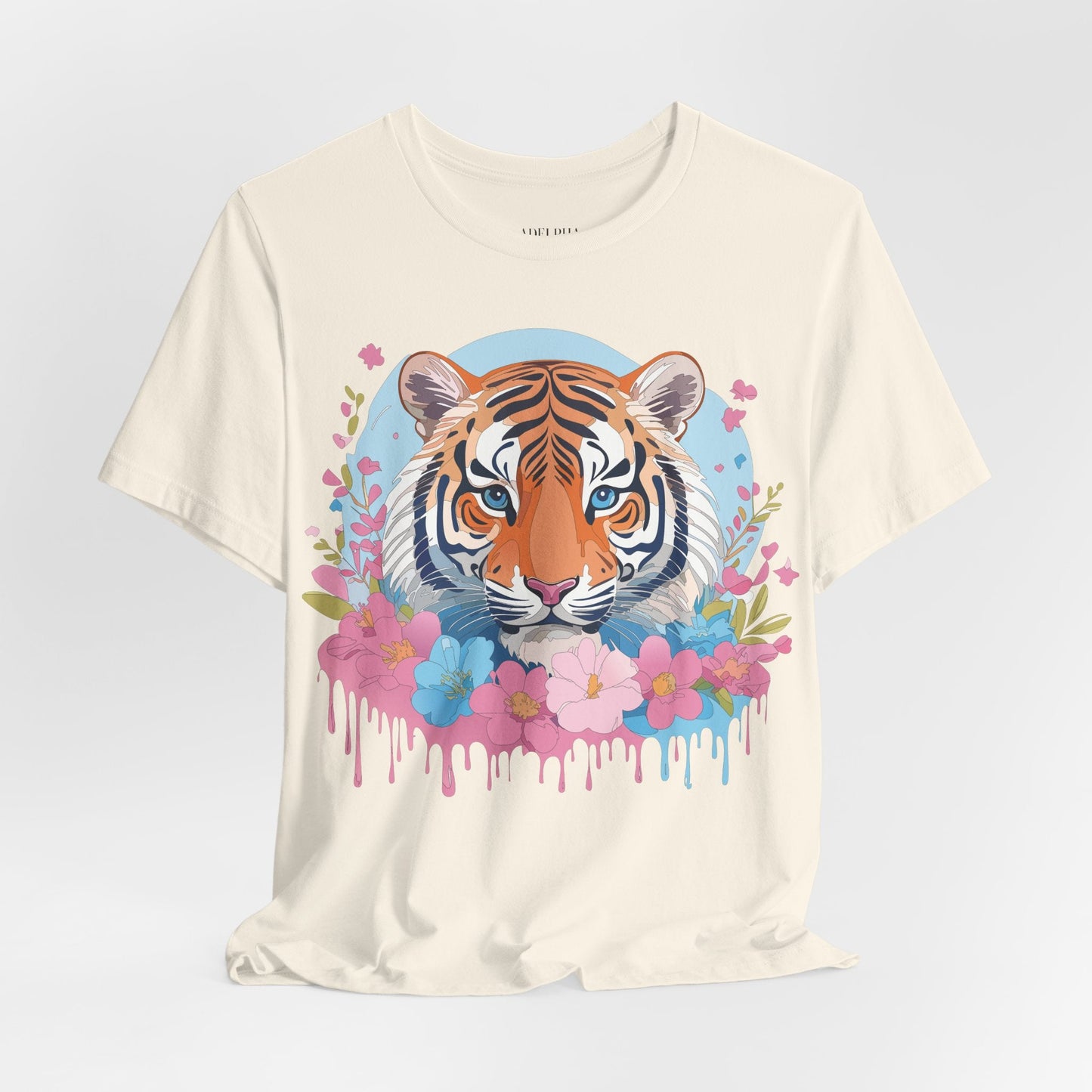 Tiger Graphic Tee by Adelpha Unisex Vintage Inspired Artwork Short Sleeve Shirt Edition