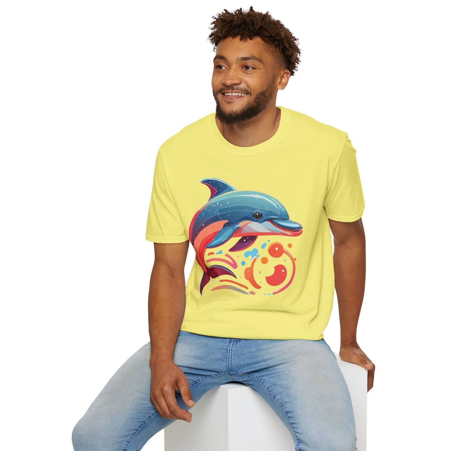 Gildan Softstyle Dolphin Shirt Unisex Short Sleeve Tee 100 Percent Ring Spun Cotton Comfortable Wear