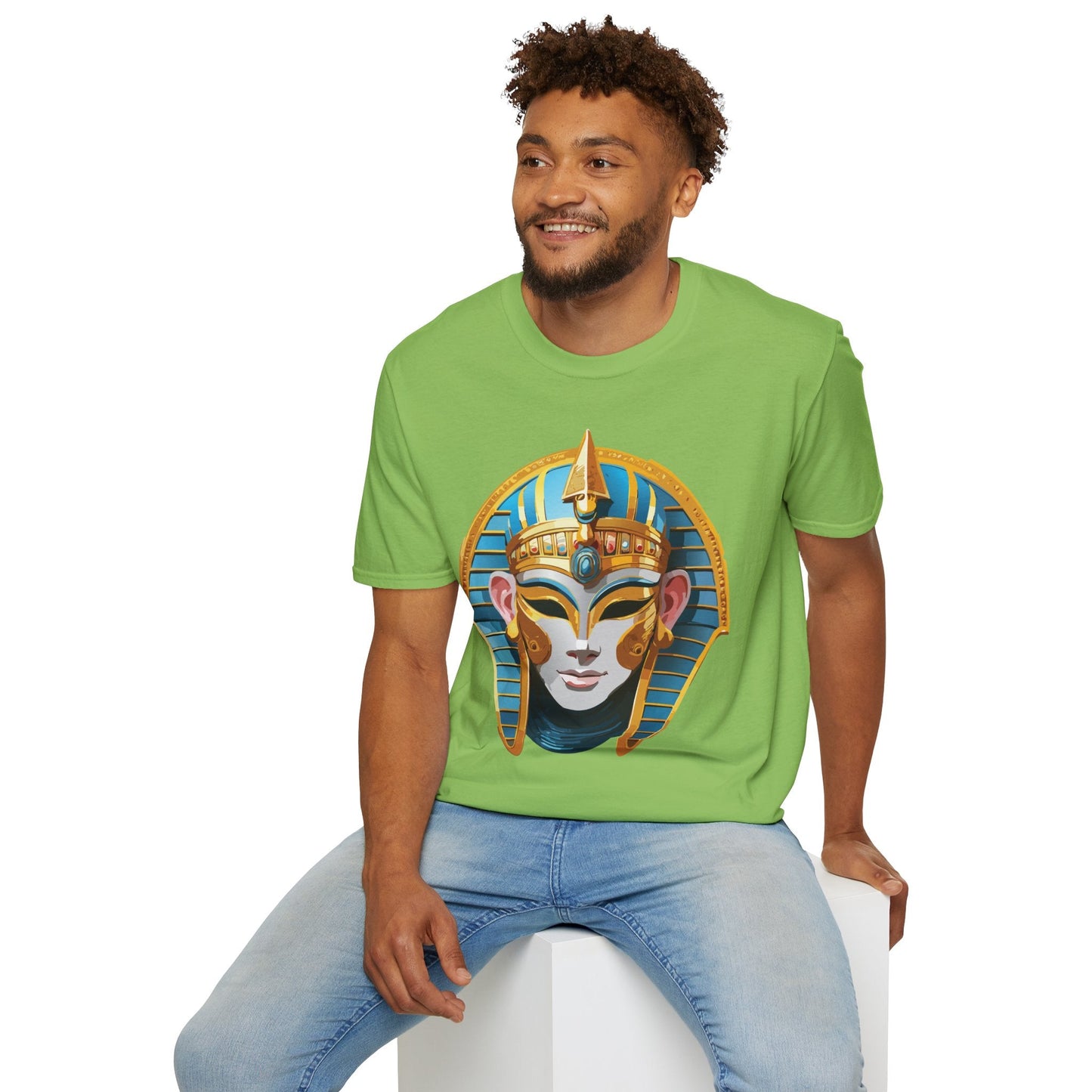 Mask Design Tee Shirt For Unisex Comfort Gildan Softstyle 64000 Ring Spun Cotton