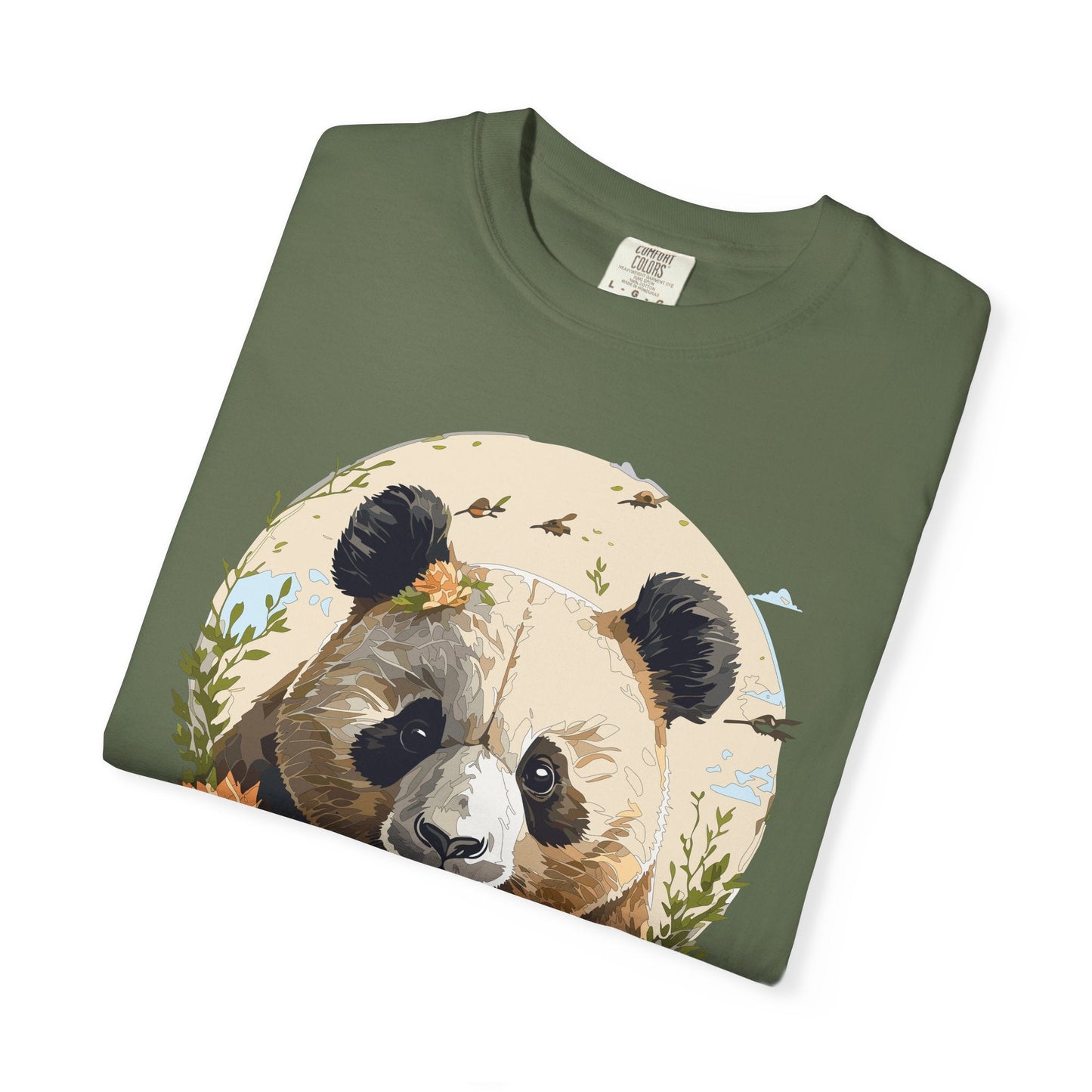 Panda Portrait Graphic T-Shirt Unisex Cotton Floral Animal Art Tee p9