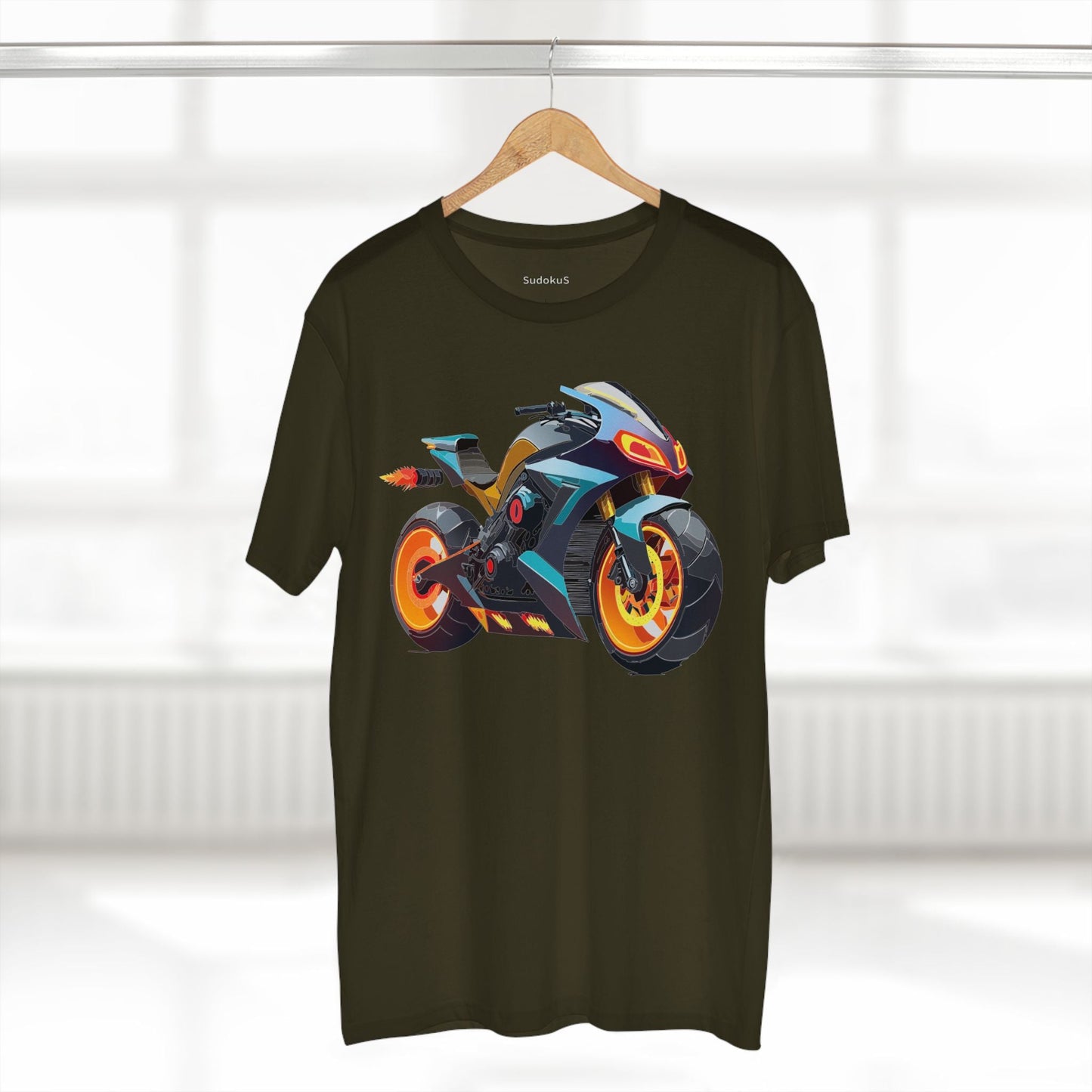 Moto Bike Graphic Unisex 100 Cotton Staple Tee 22