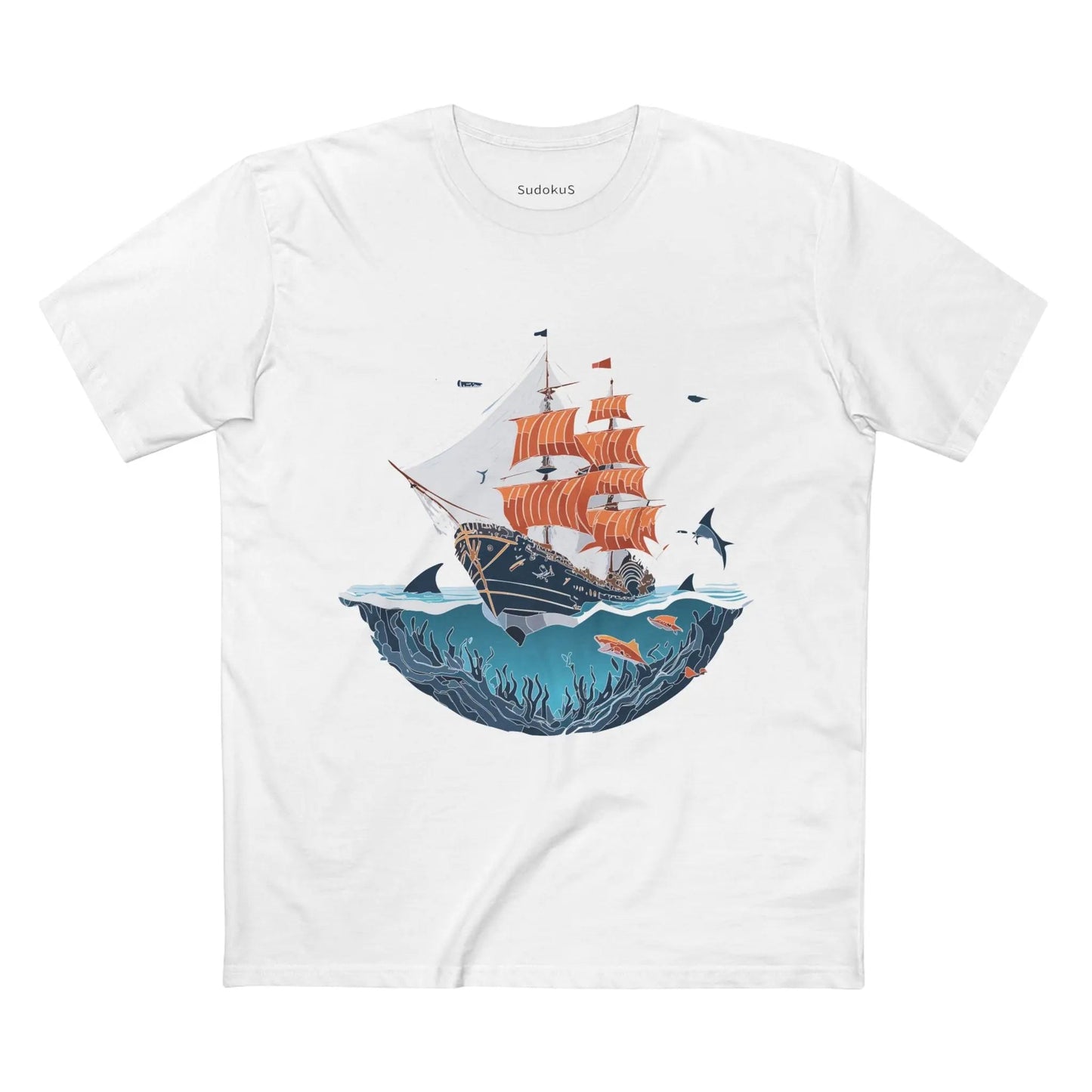 Ocean Coast Graphic Unisex 100 Cotton Staple Tee 25