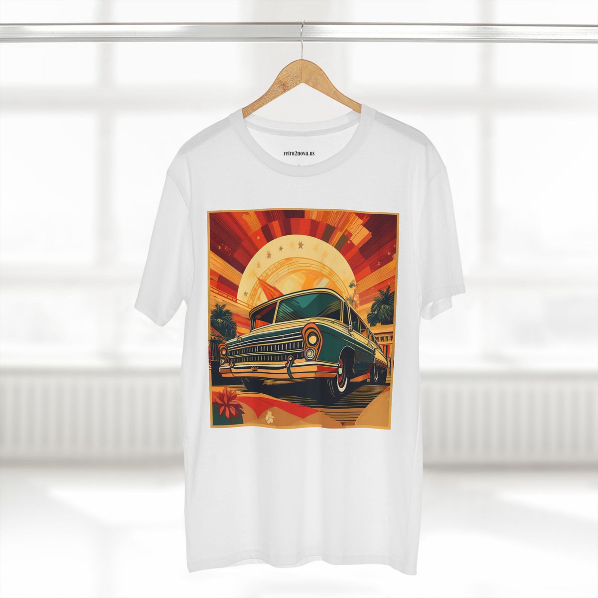 Retro Car Vintage Graphic Tee Staple Unisex 100 Cotton Tee Shirt - RC-17
