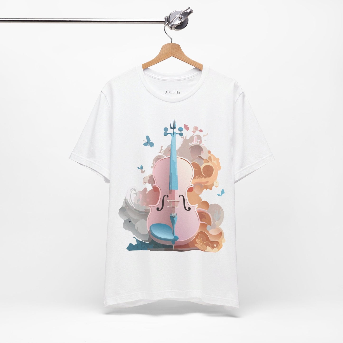 Music Graphic Unisex 100 Cotton Vintage Art with Musical Elements Tee 7