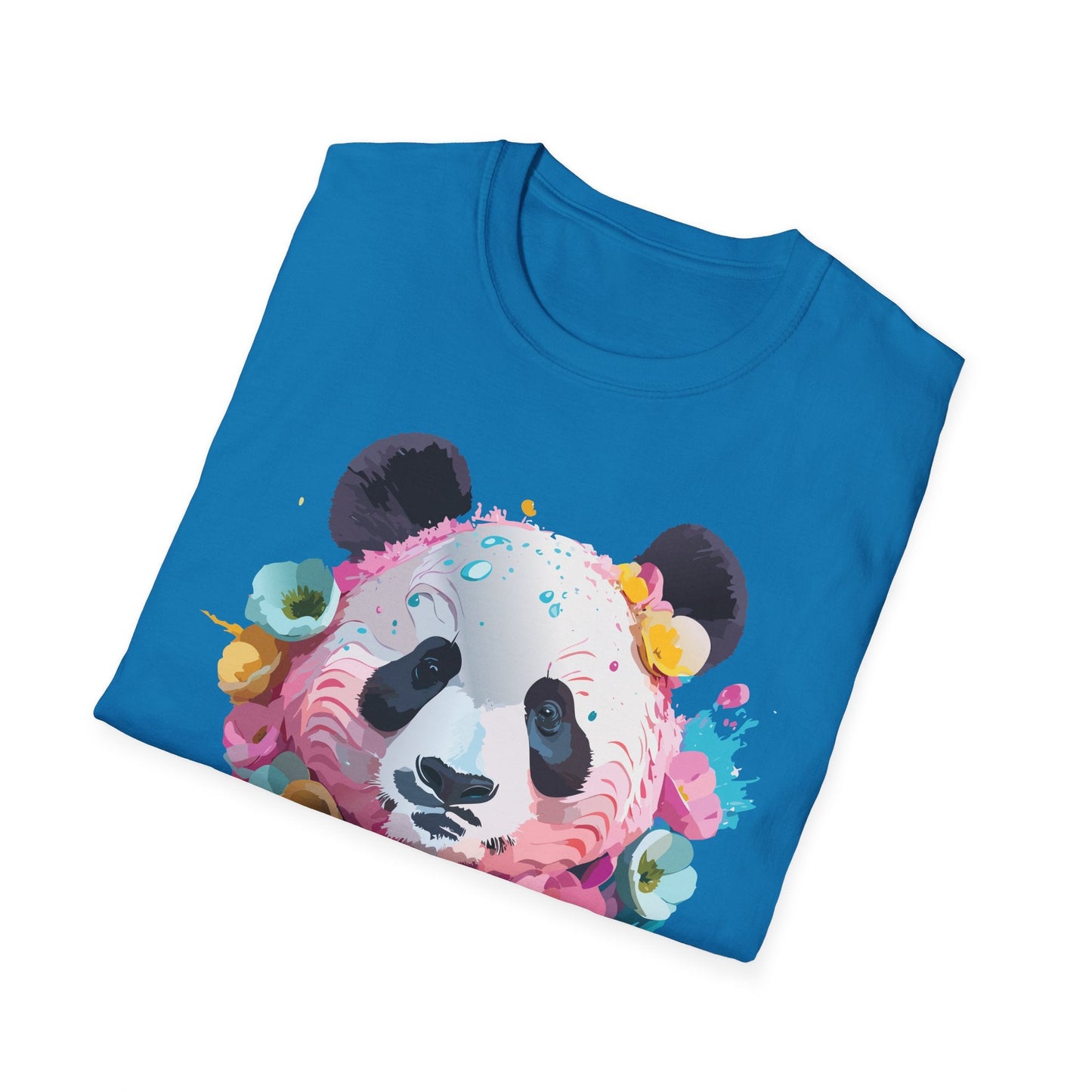 Panda Shirt Unisex T Shirt Graphic Tee Animal Print Gildan Softstyle 64000 100 Percent Cotton