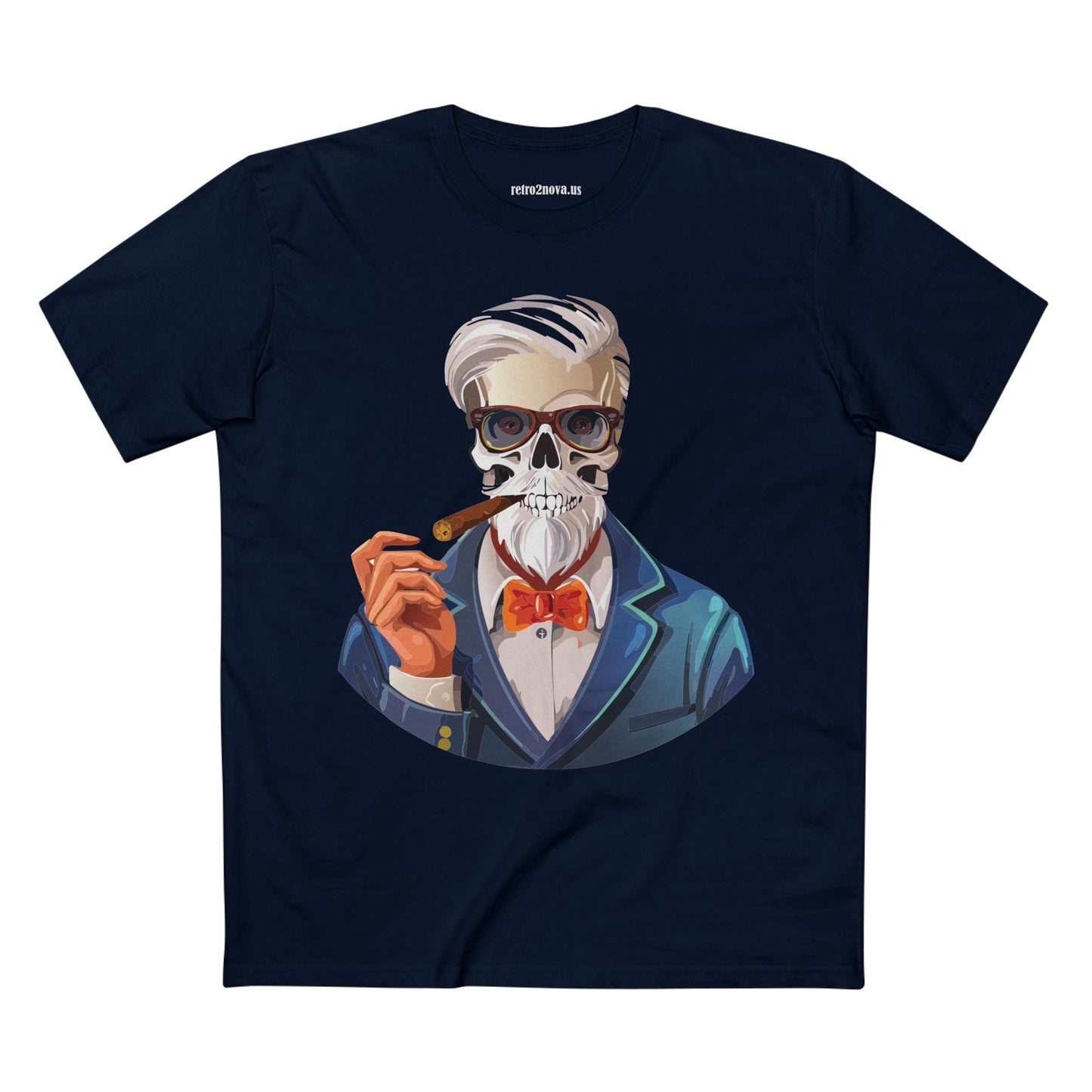 Unisex Skull Shirt Premium Cotton Tee With Original Skeleton Art Design From Retro2Nova Collection