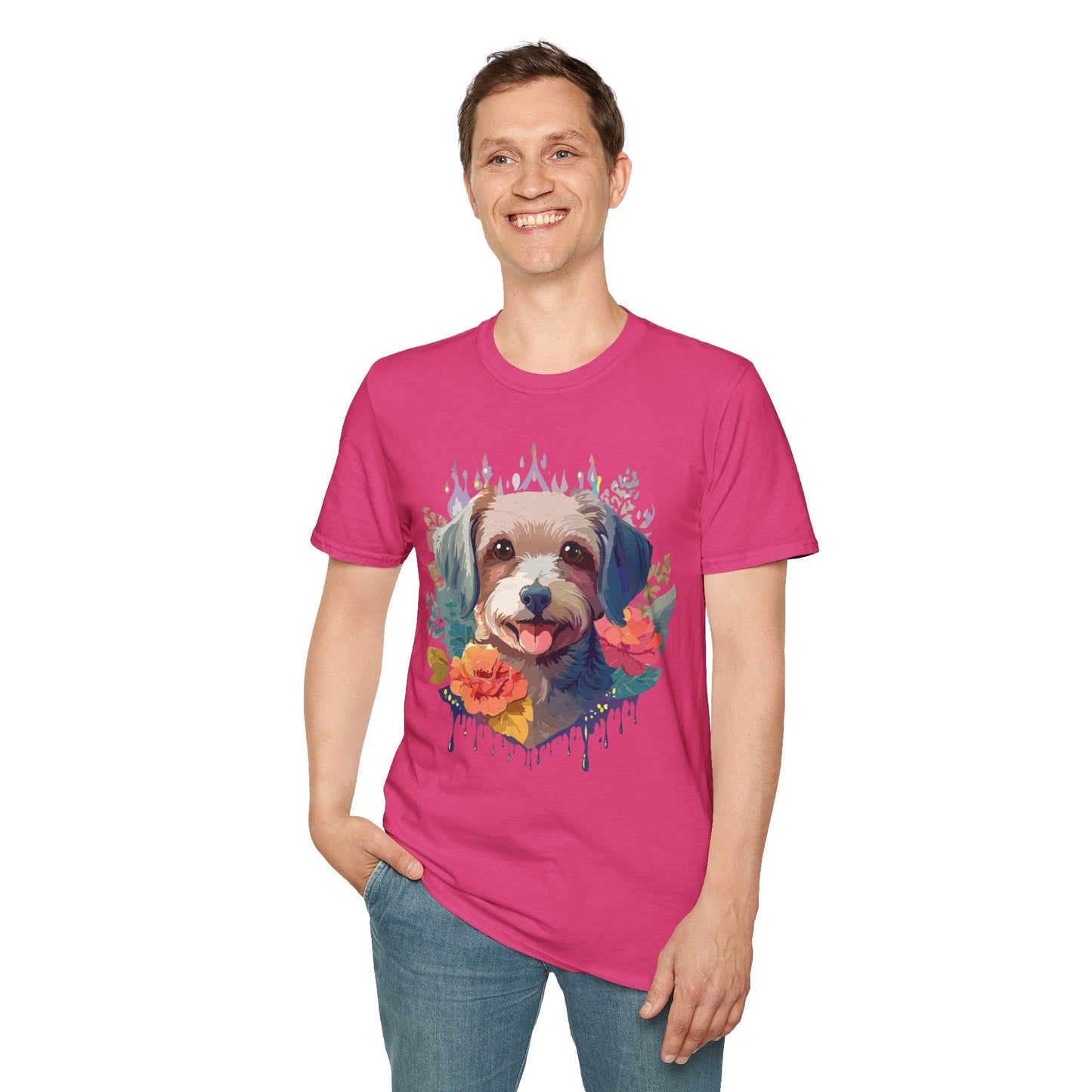 Dog Shirt Unisex Animal Tee Gildan Softstyle 64000 Short Sleeve Tee