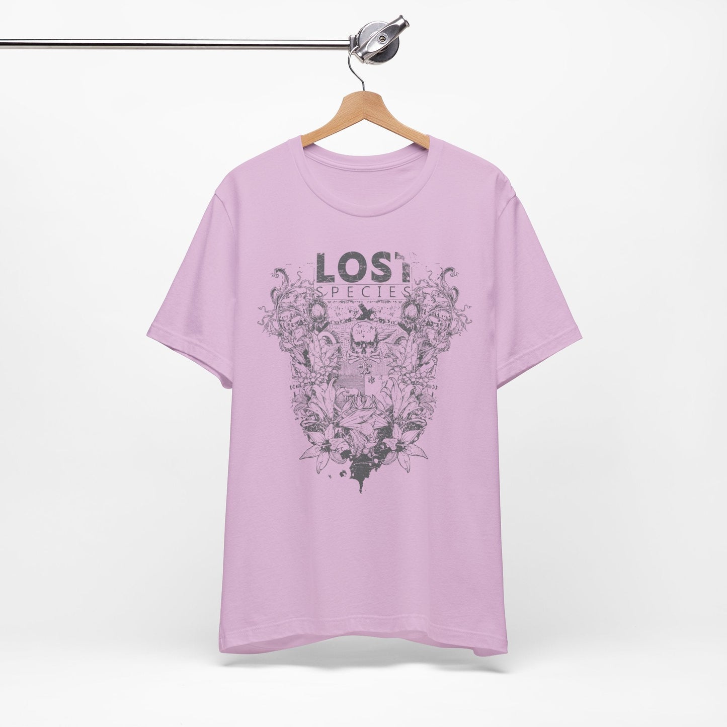 Lost Species Tee Floral Wildlife Illustration Rock Band T-Shirt A-7