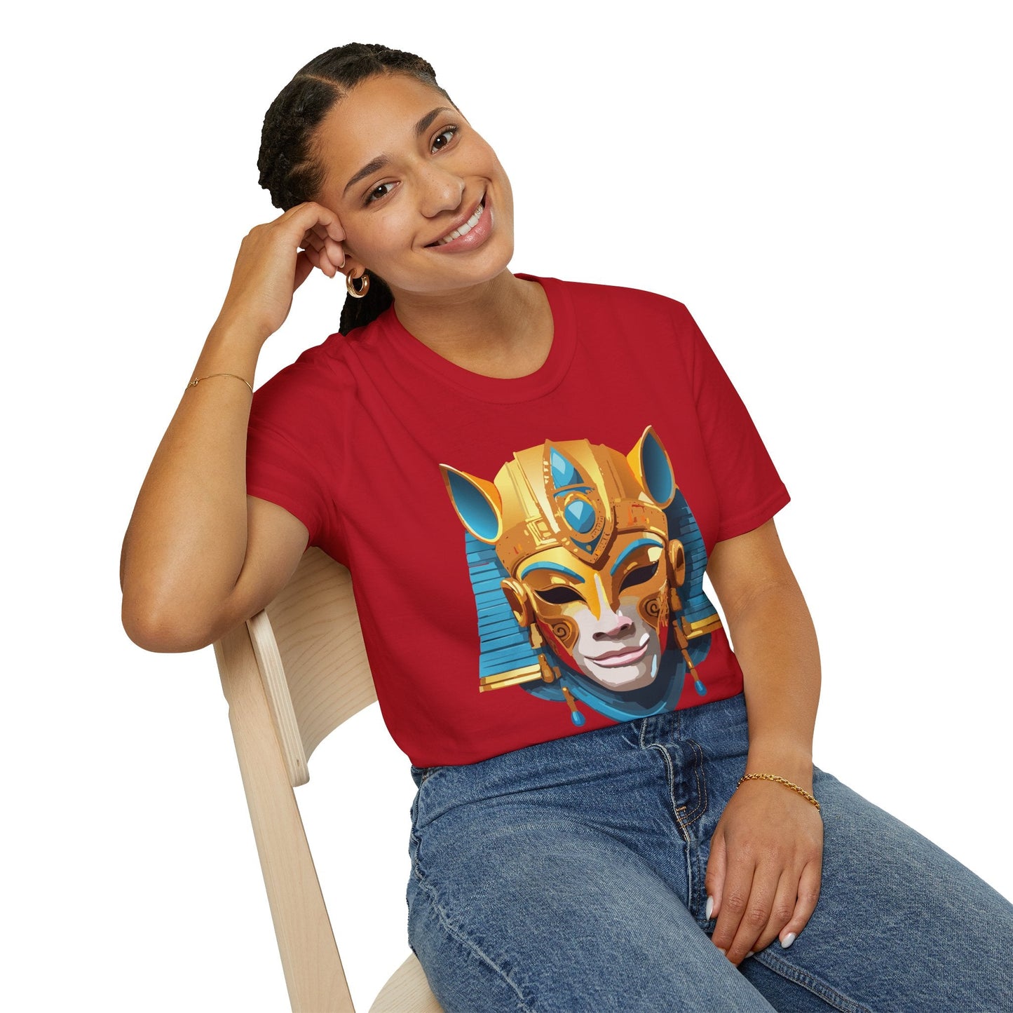 Mask Graphic Unisex Cotton Masquerade Design Artwork Tee 24