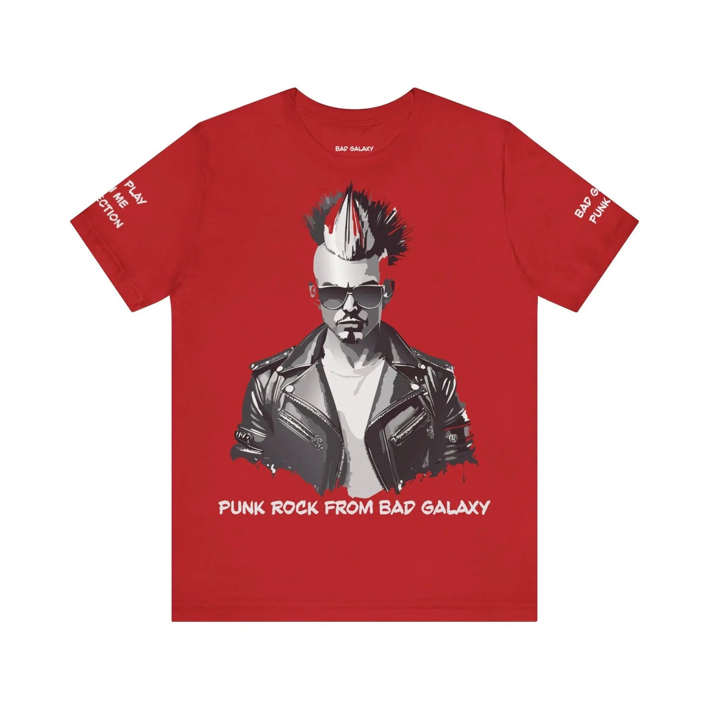 Punk Rock Tee Shirt Made To Order From Bad Galaxy Eco Friendly Inks Cotton Tee Made In USA