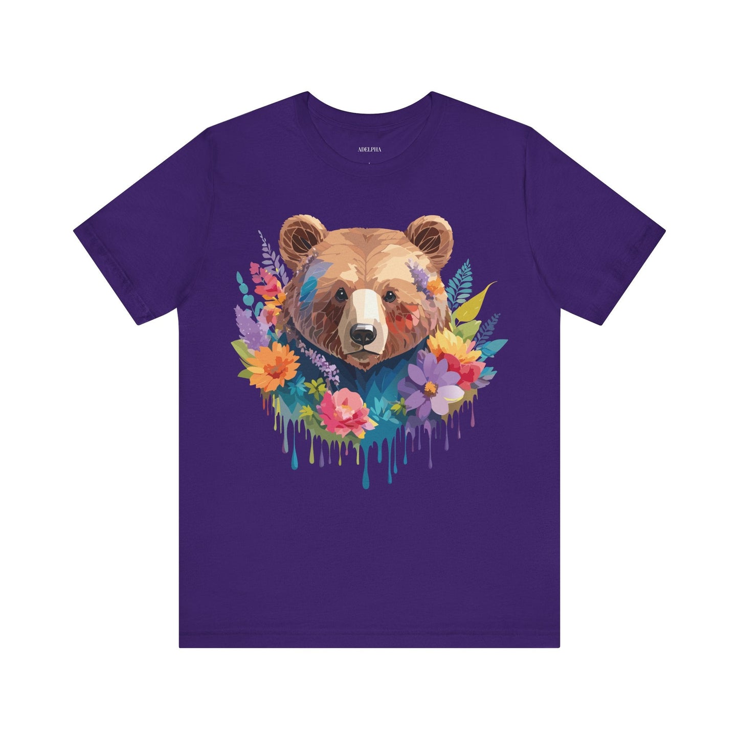 Bear Graphic Unisex 100 Cotton Short Sleeve Art Design Vintage T-Shirt 3