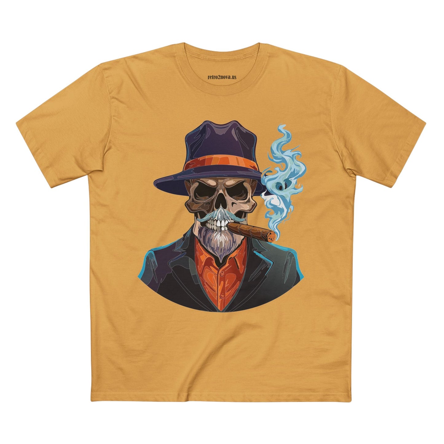 Skull Skeleton Shirt Unisex Premium Cotton Tee With Original Art Design Retro2Nova
