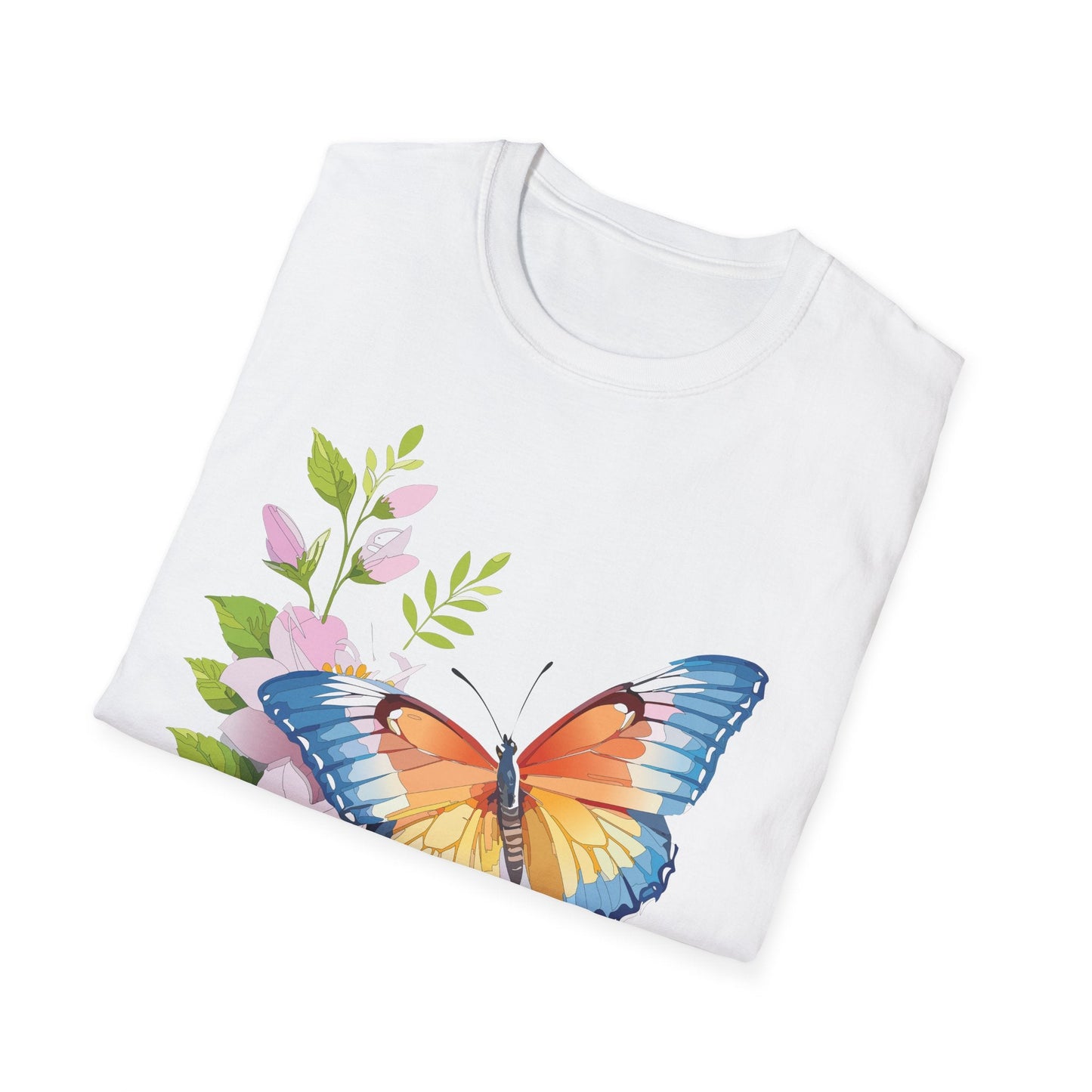 Butterfly T Shirt Unisex Monarch Design Gildan Softstyle 64000 Ring Spun Cotton Tee