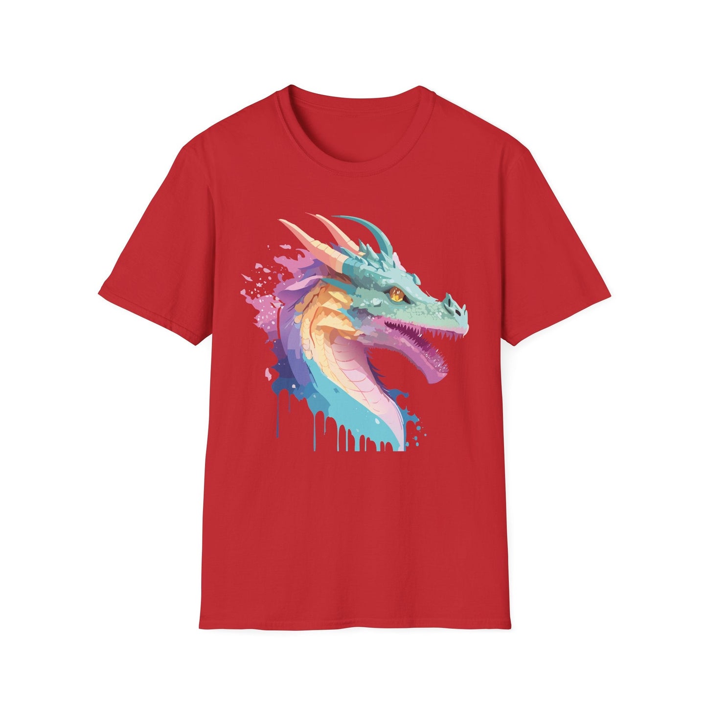 Dragon Graphic Tee Unisex Short Sleeve Dragon Shirt With Animal Design Gildan SoftStyle 64000
