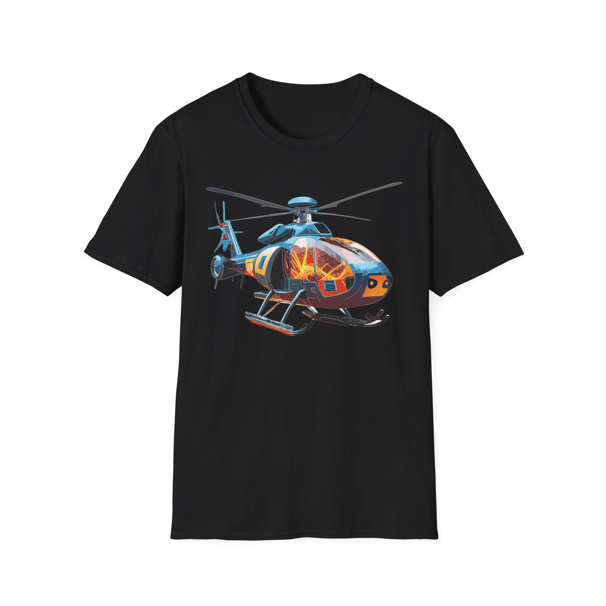 Chopper Helicopter Graphic Tee Gildan Unisex 100 Cotton Tee Shirt h05