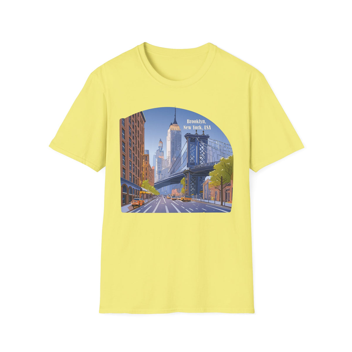 Brooklyn New York Skyline T-Shirt | Manhattan Bridge Cityscape