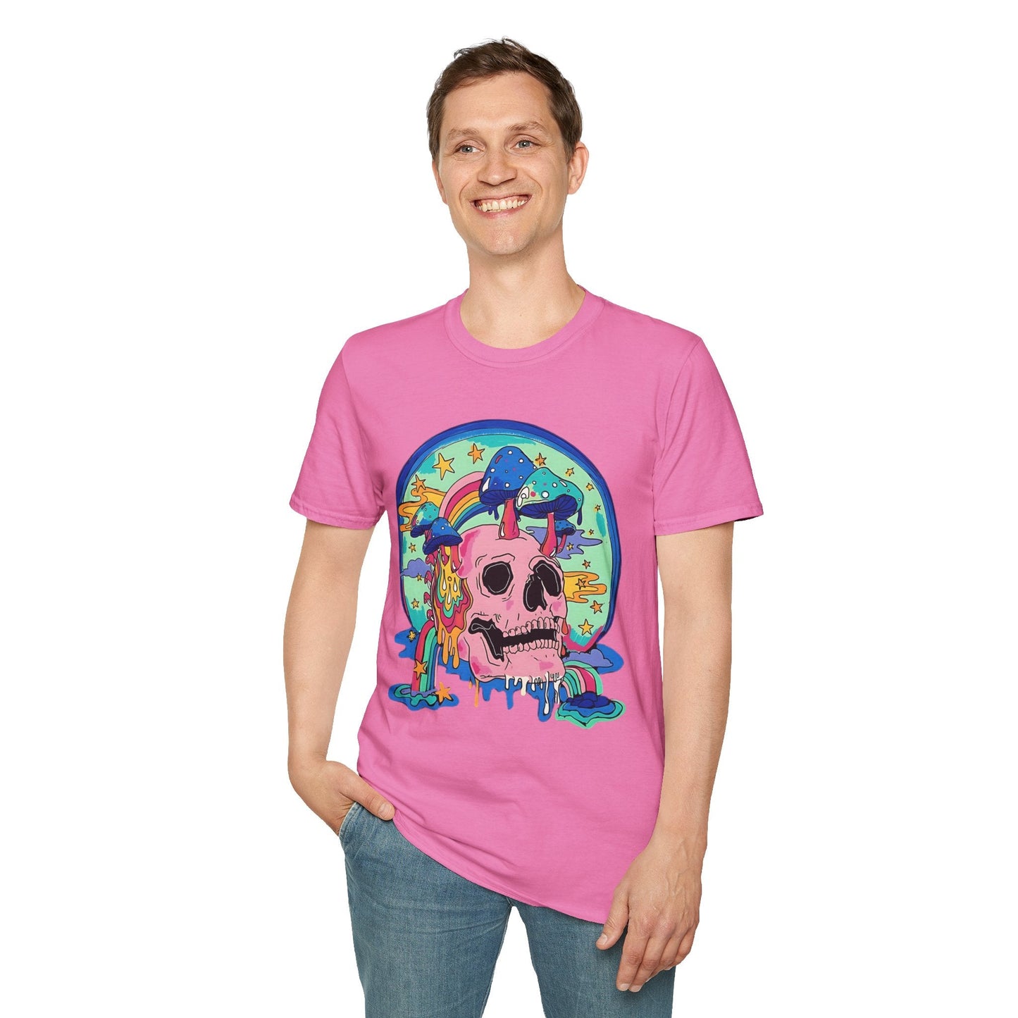 Skull Graphic Tee Unisex Gildan Softstyle 64000 100 Cotton Short Sleeve Shirt Art Design