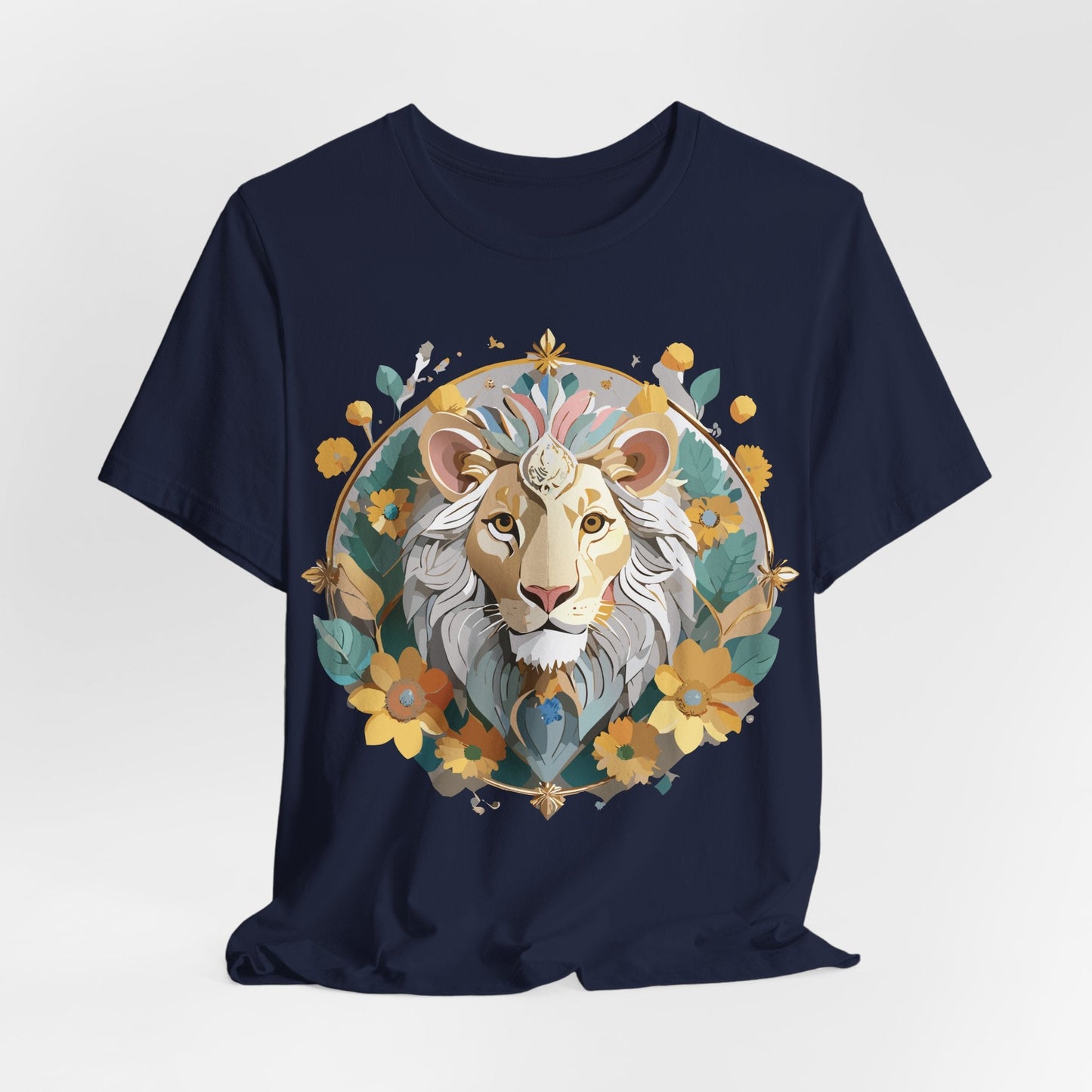 Medallion Graphic Unisex 100 Cotton Vintage Animal Medal Artwork Tee 58