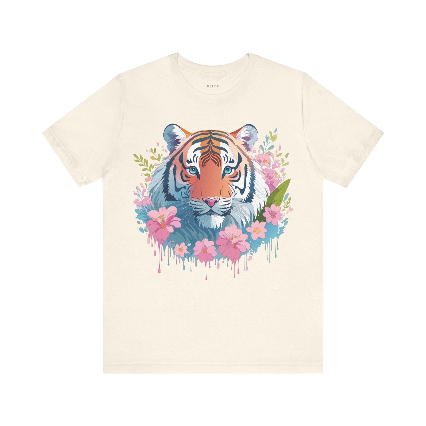 Tiger Graphic Tee Unisex Short Sleeve Jersey From Adelpha Vintage Inspired Artwork