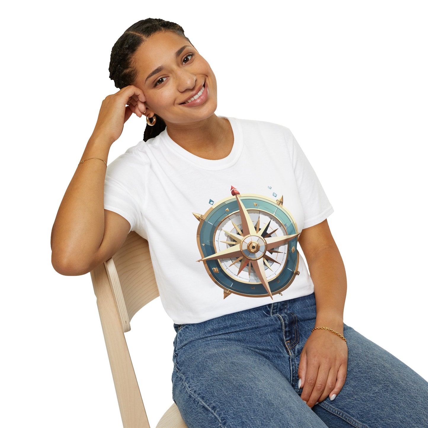 Compass Navigator Graphic Tee Unisex 100 Cotton 26