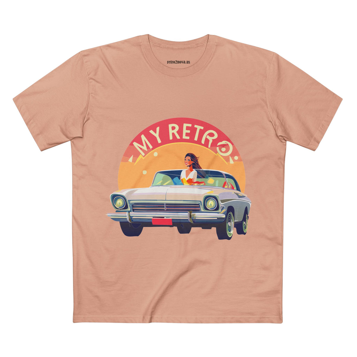 Retro Car Vintage Graphic Tee Staple Unisex 100 Cotton Tee Shirt - RC-26