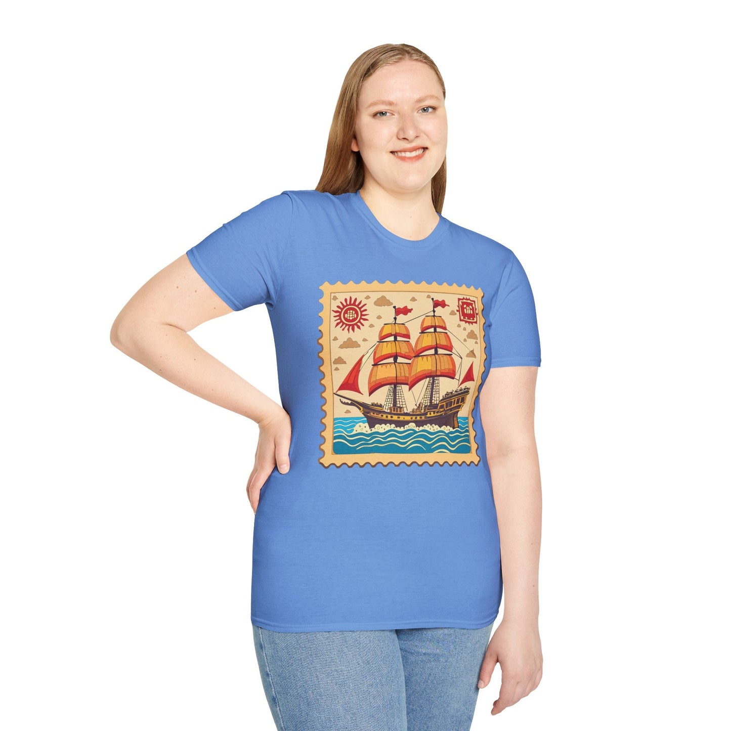 Ship T Shirts Frigate Vessel Tee Unisex Softstyle Gildan 64000 100 Percent Ring Spun Cotton