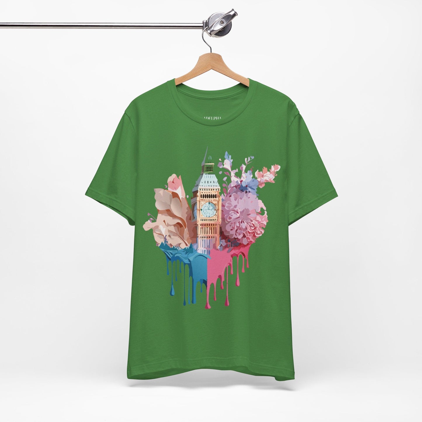 Adelpha Unisex London Tour Graphic Tee With Vintage Inspired Artwork Short Sleeve