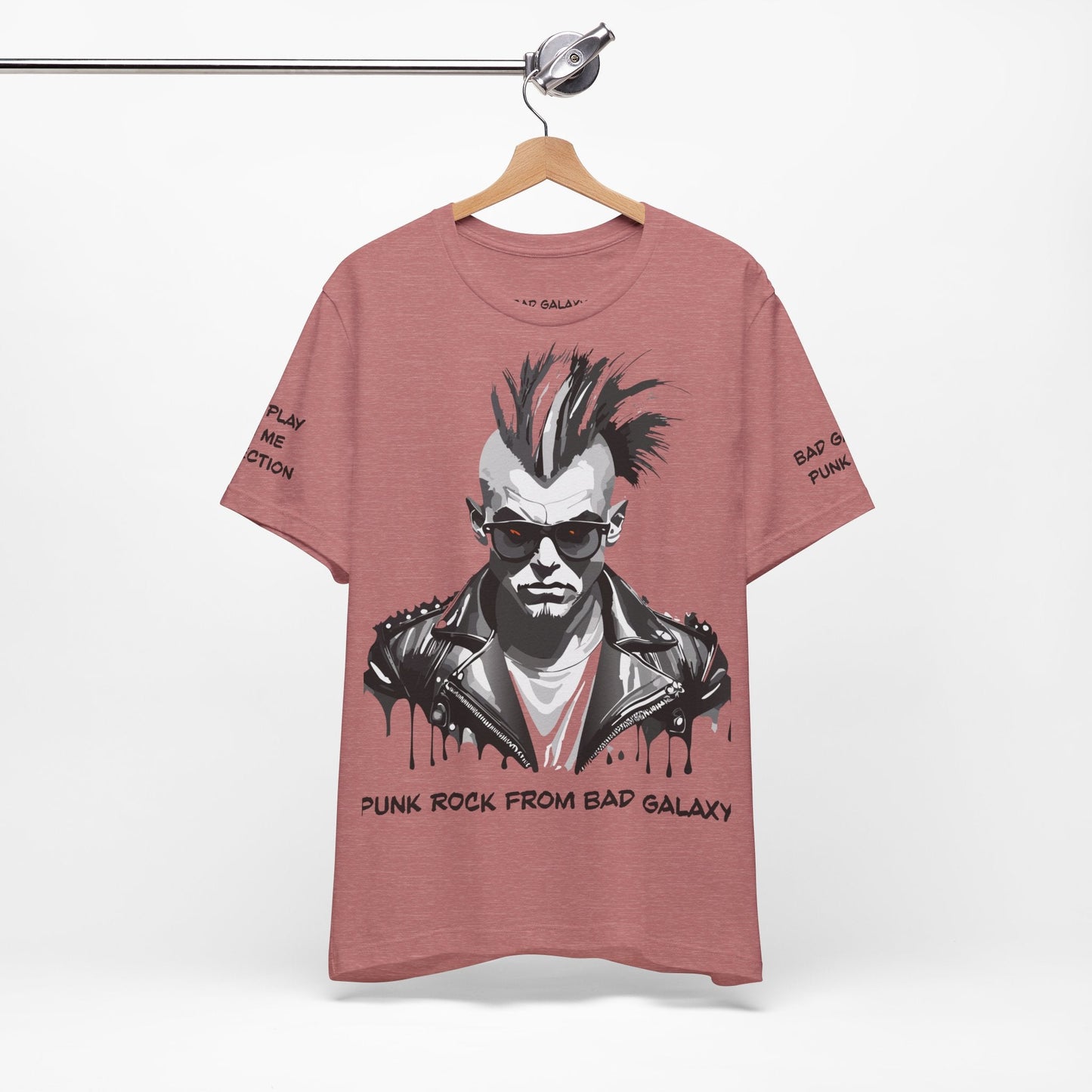 Punk Rock Tee Shirt From Bad Galaxy Made To Order 100 Percent Cotton With Eco Friendly Inks