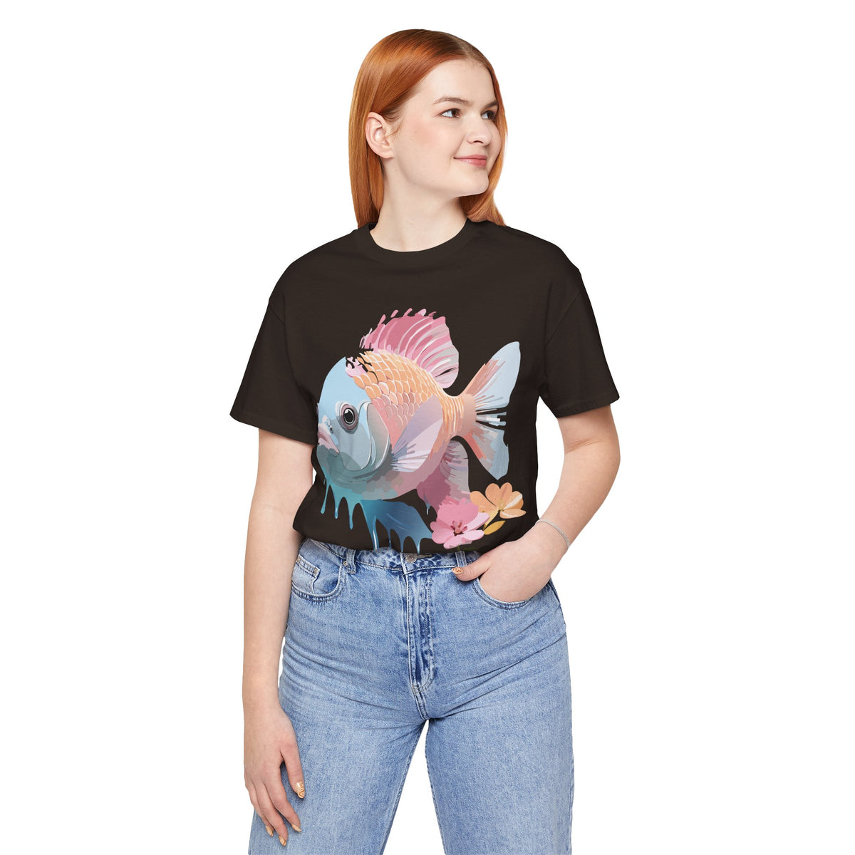 Fish Graphic Design Tee Bella+Canvas Unisex 100 Cotton Tee Shirt a104
