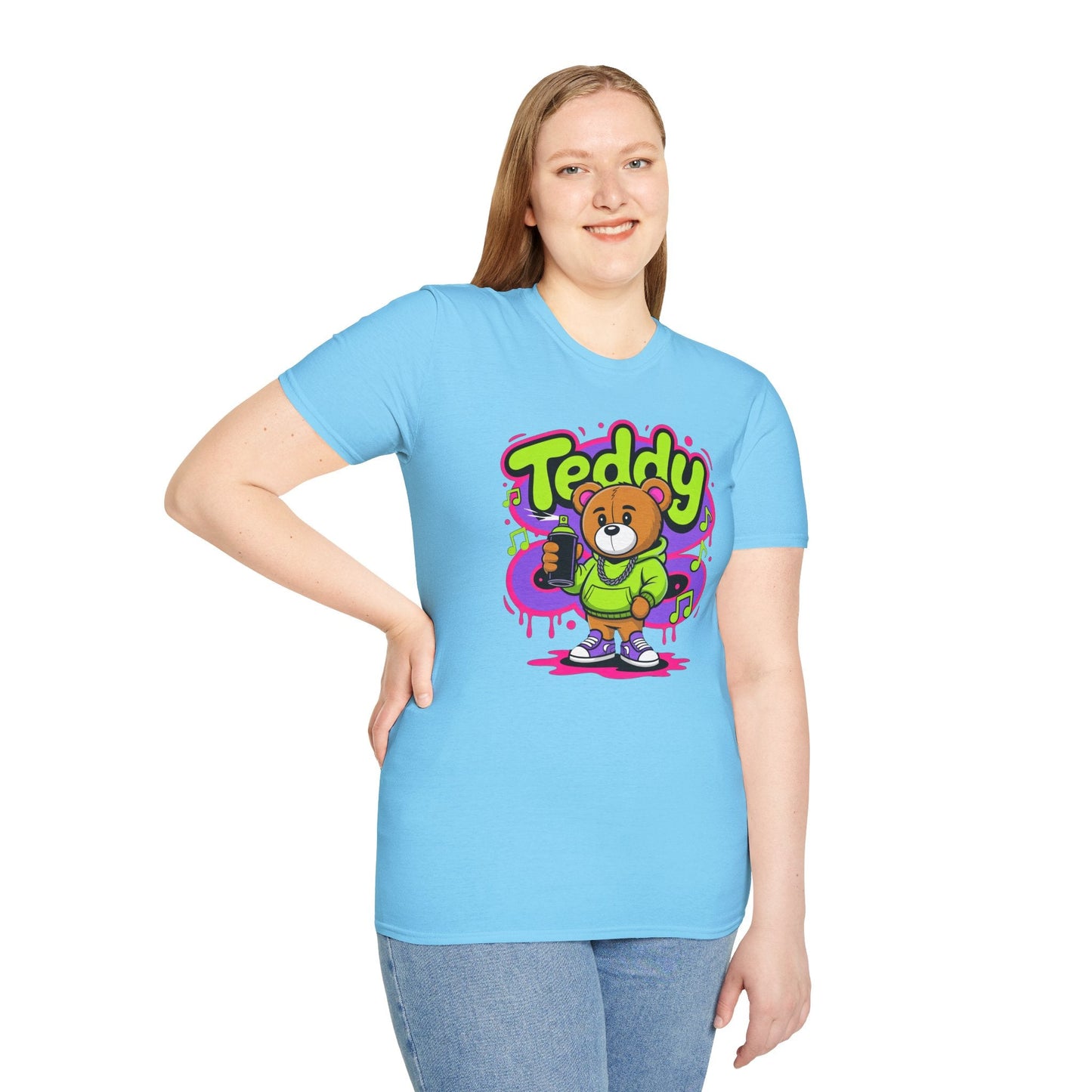 Cartoon T Shirt With Animation Funny Animals Tee Unisex Softstyle Gildan 64000 Cotton