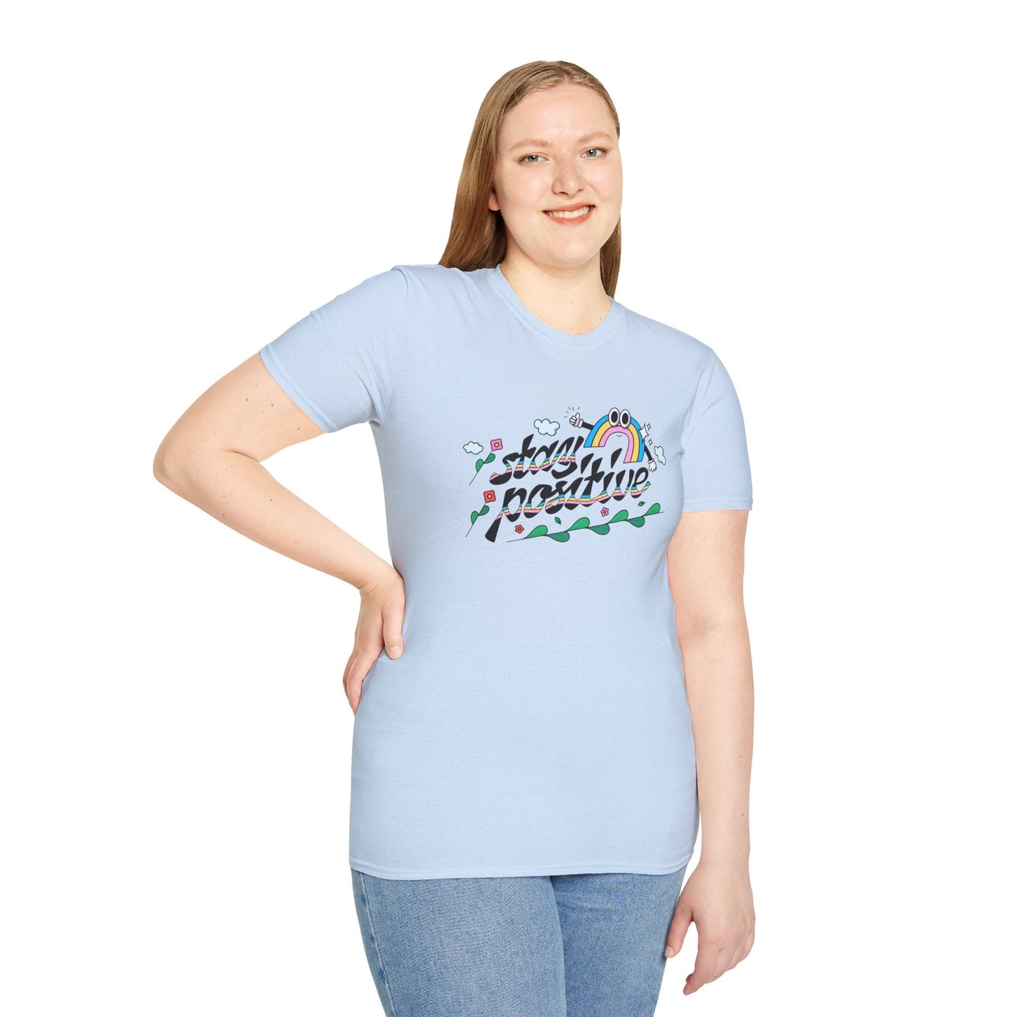 Positive Slogan T Shirts Unisex Softstyle Tee With Positive Words And Good Quotes Gildan 64000