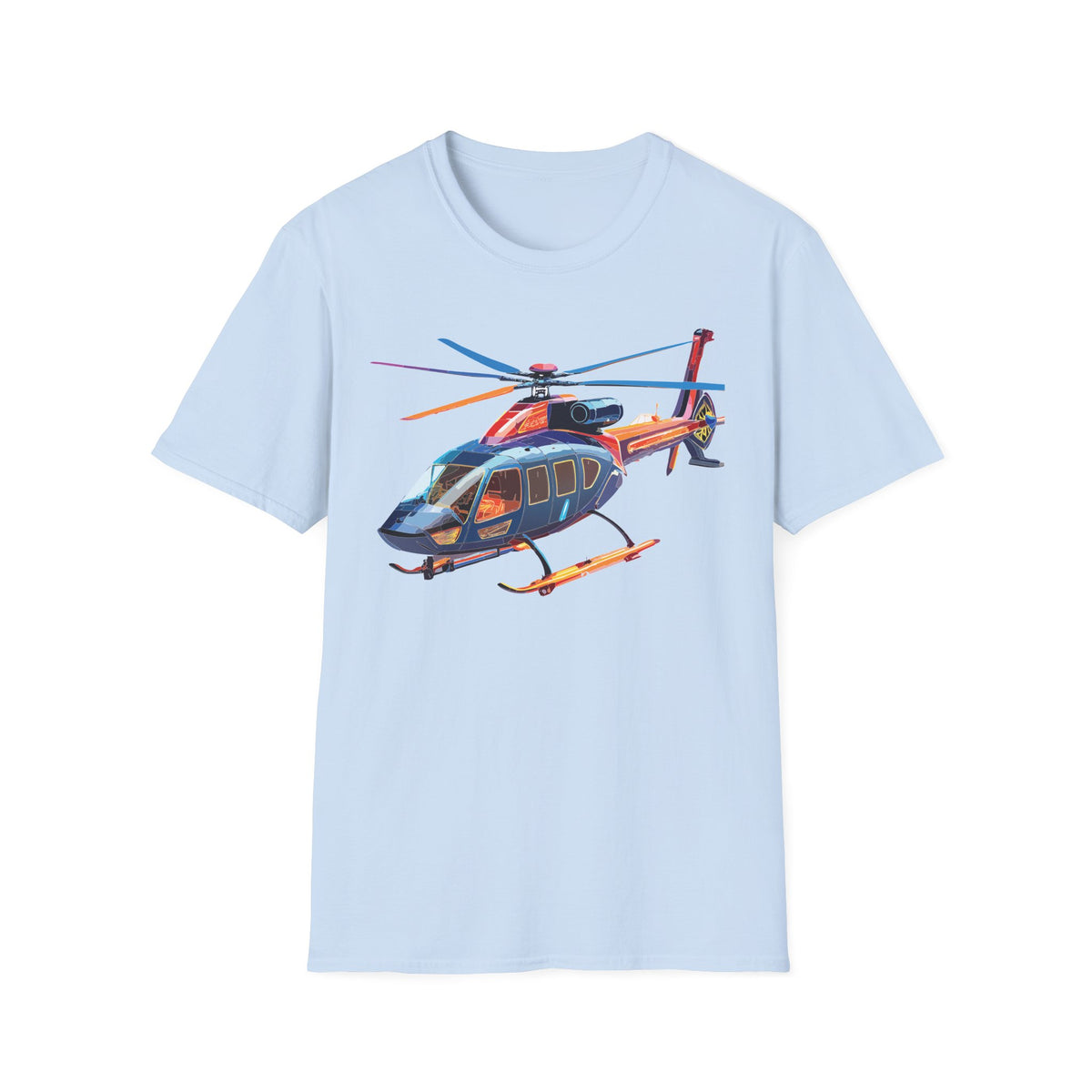 Chopper Helicopter Graphic Tee Gildan Unisex 100 Cotton Tee Shirt c07