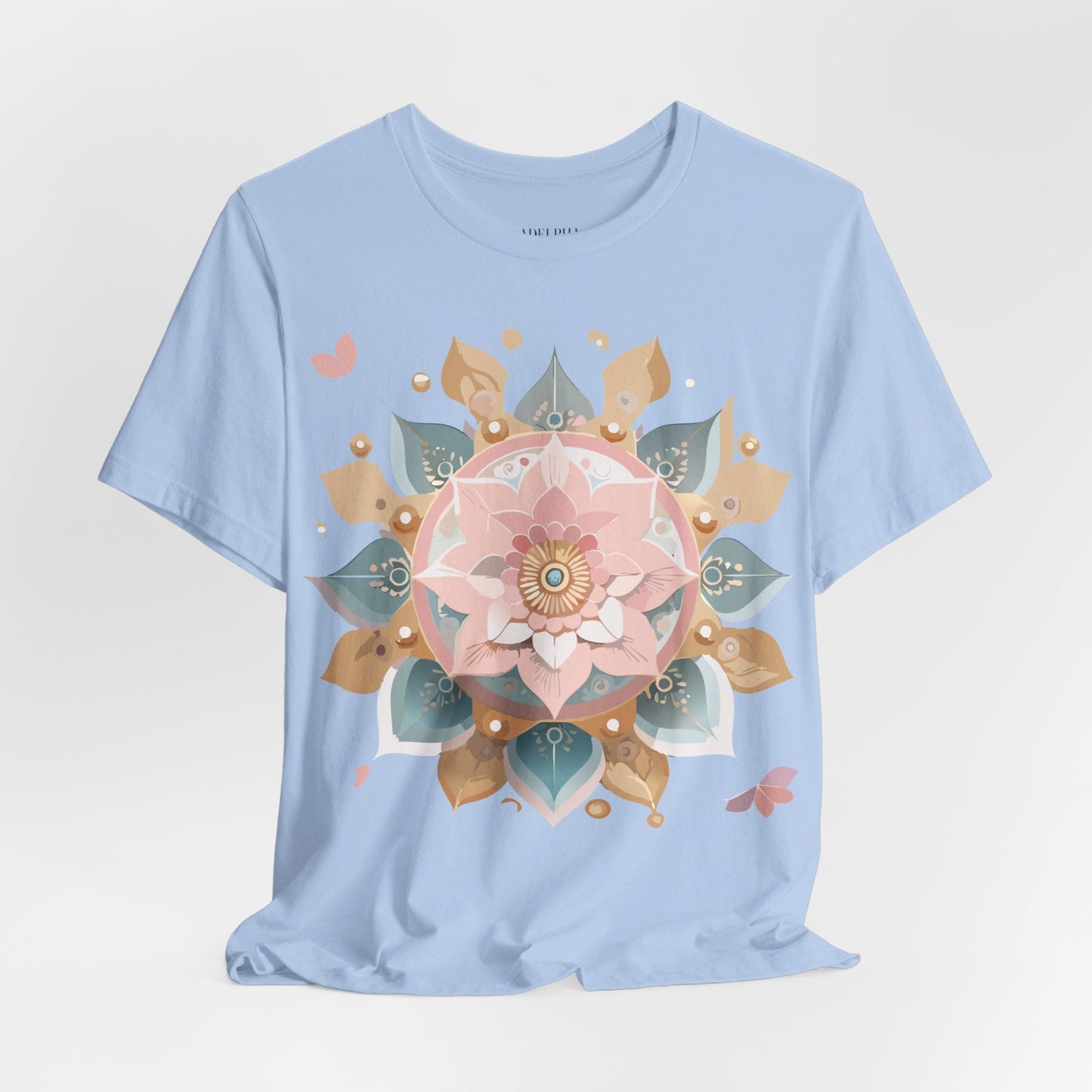 Mandala Shirt Unisex Graphic Tee By Adelpha With Vintage Inspired Artwork Short Sleeve Jersey