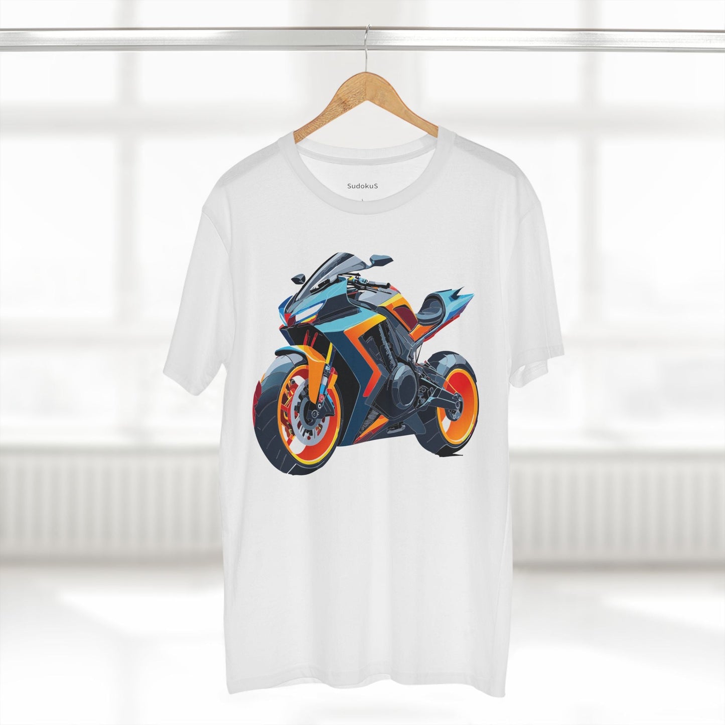 Moto Bike Graphic Unisex 100 Cotton Staple Tee 26
