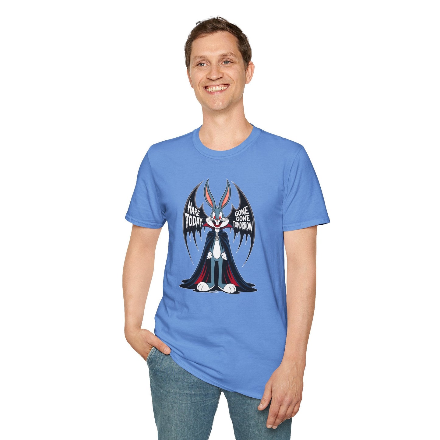 Bugs Bunny T Shirt Cartoon Art Design Unisex Gildan Softstyle 100 Percent Ring Spun Cotton