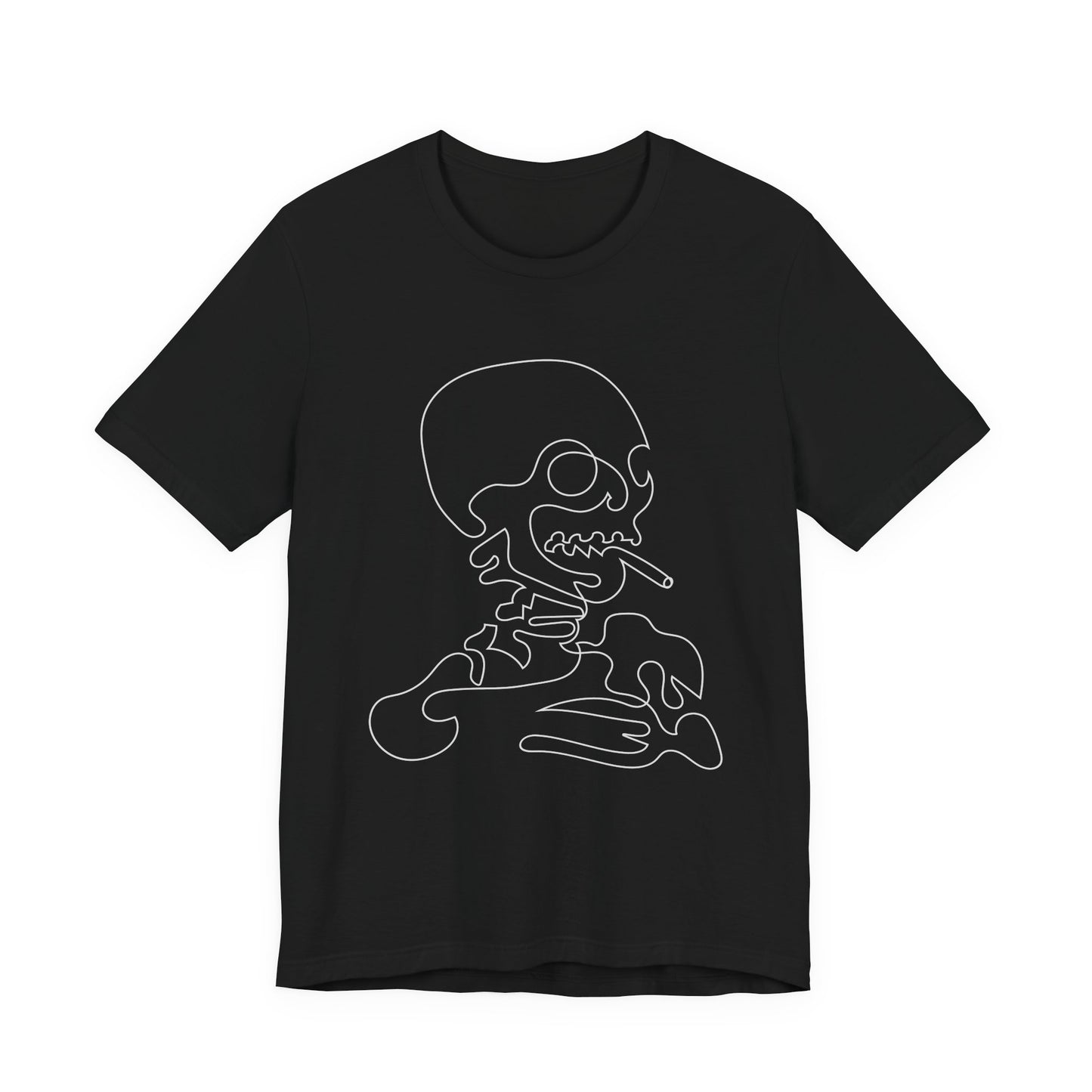 Camiseta unisex de algodón con calavera