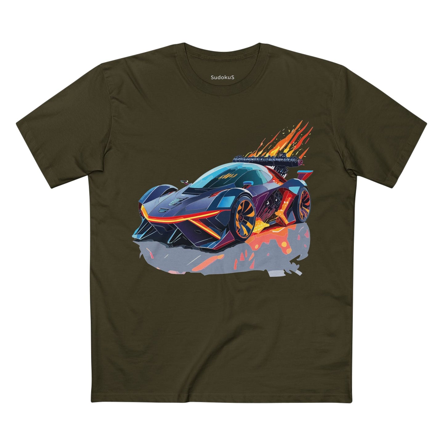 Car Graphic Unisex 100 Cotton Staple Tee 19