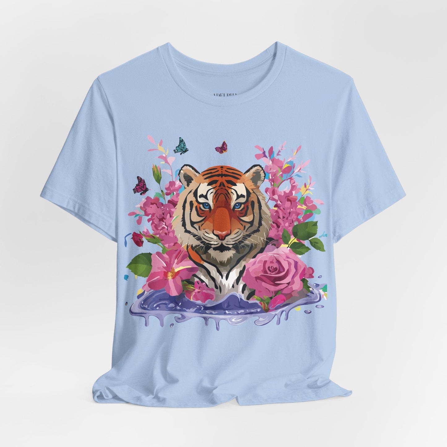 Tiger Graphic Unisex 100 Cotton Vintage Art with Animal Tee 11
