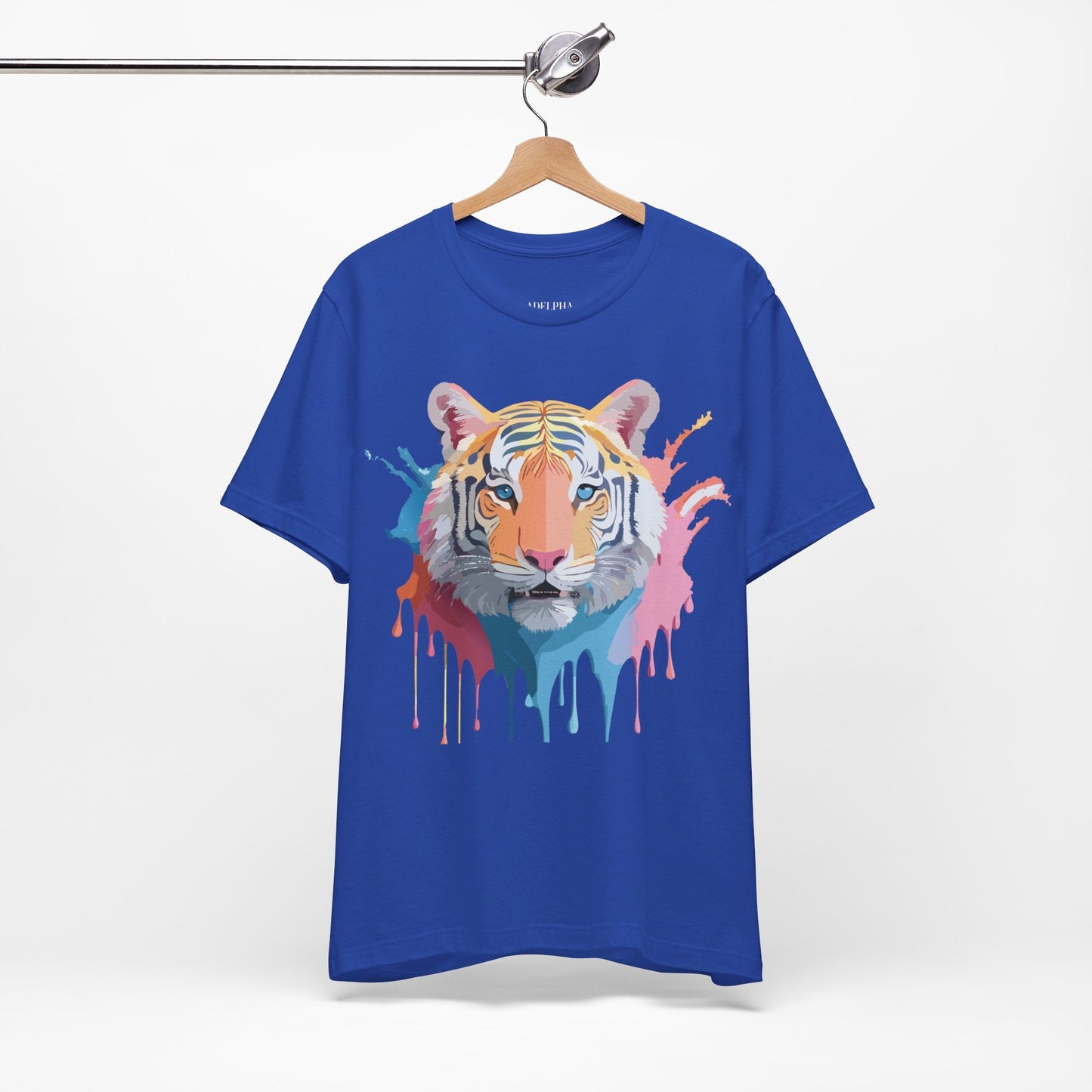 Tiger Graphic Tee By Adelpha Unisex Short Sleeve Vintage Inspired Art Shirt Premium Quality