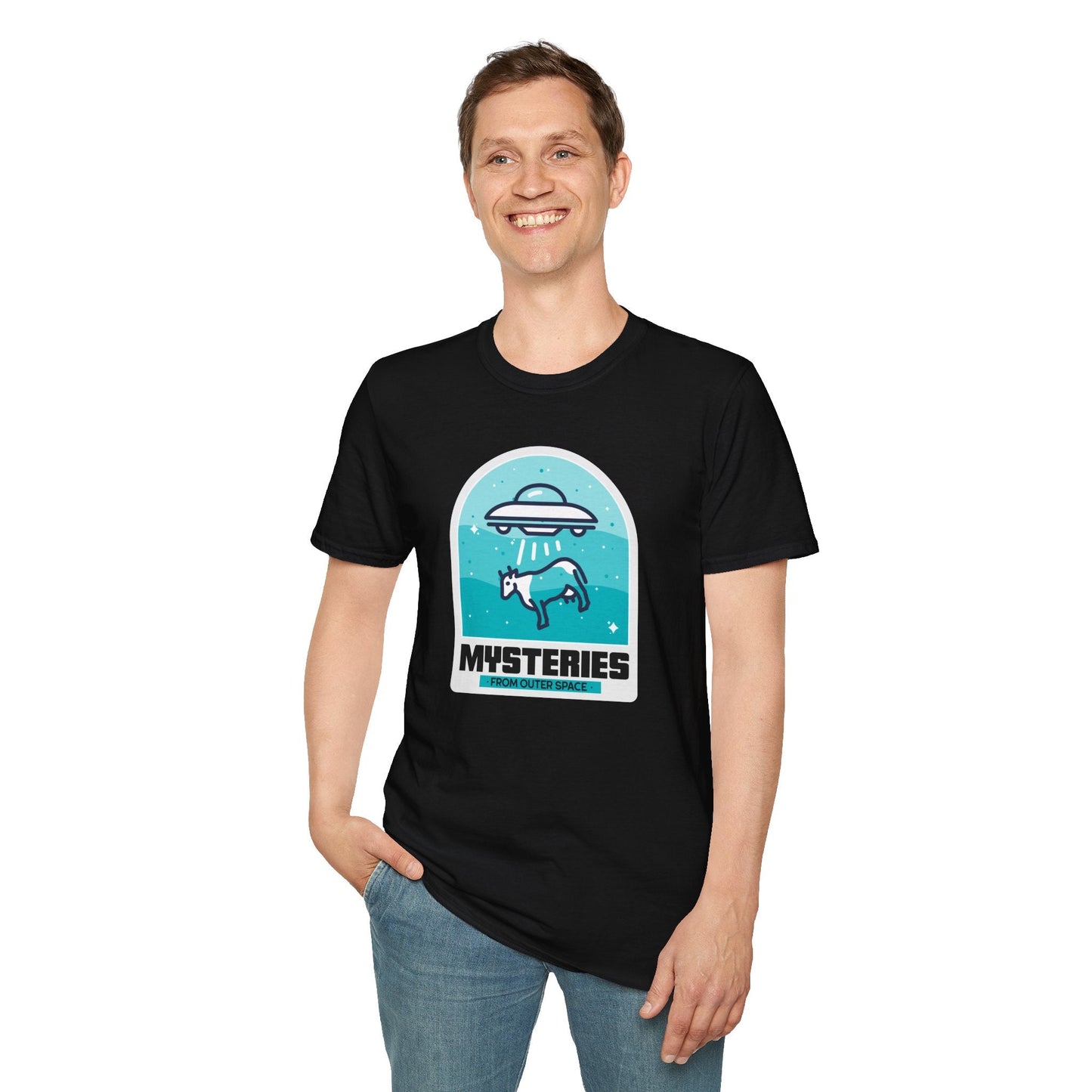 Mysteries UFO Abduction TShirt  Retro Alien Space Graphic Tee