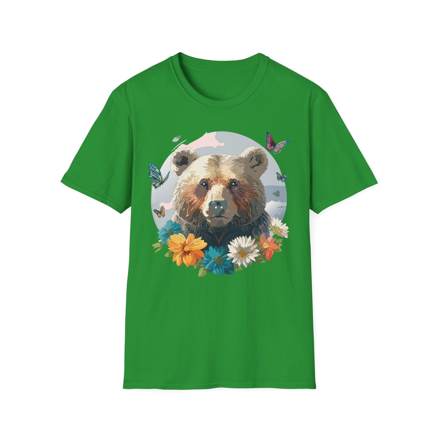 Bear T Shirt Unisex Gildan Softstyle Cotton Tee With Teddy Bear Design Lightweight Comfort
