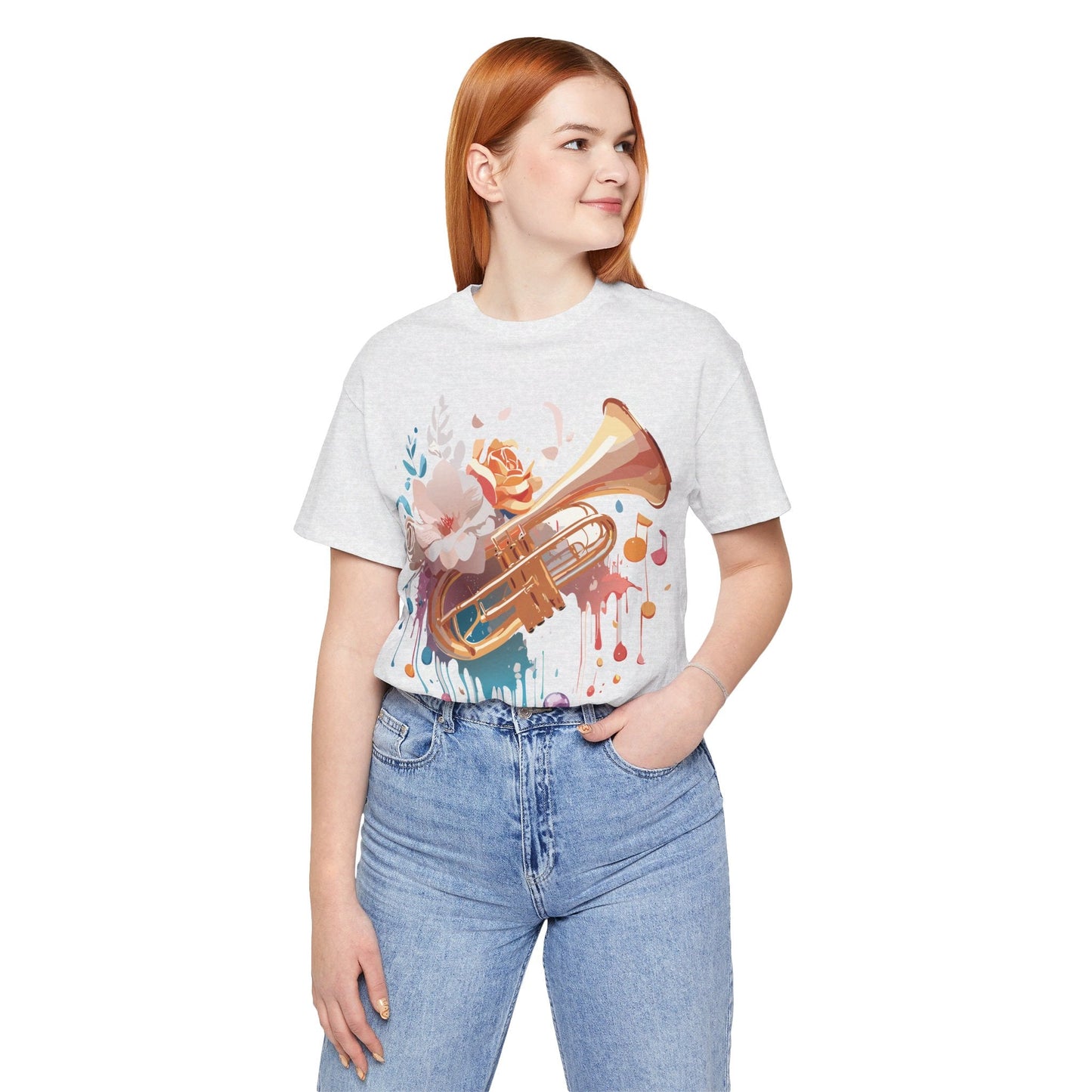 Music Graphic Unisex 100 Cotton Vintage Art with Musical Elements Tee 138