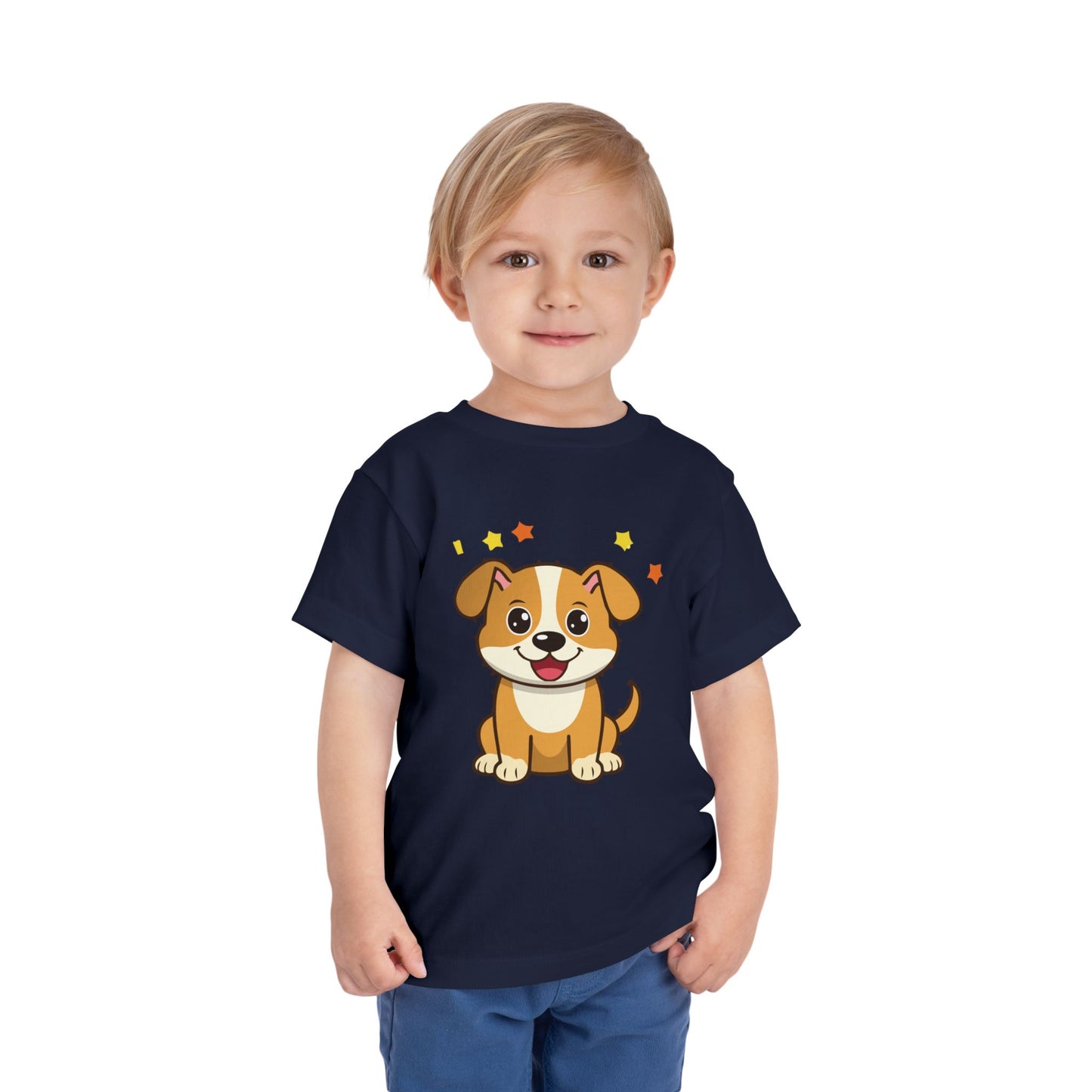 Bonita camiseta de manga corta para niños pequeños con diseño de cachorro: regalo adorable para amantes de las mascotas (2 a 5 años)